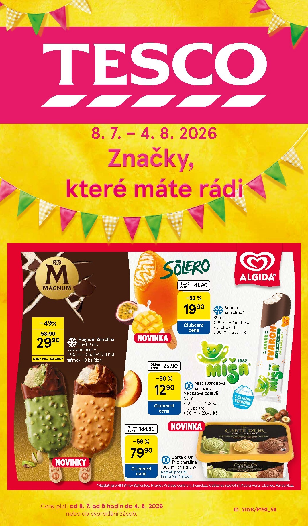 Budoucí Tesco - Značky, které máte rádi leták platný od středy 08.07.2026 do úterý 04.08.2026