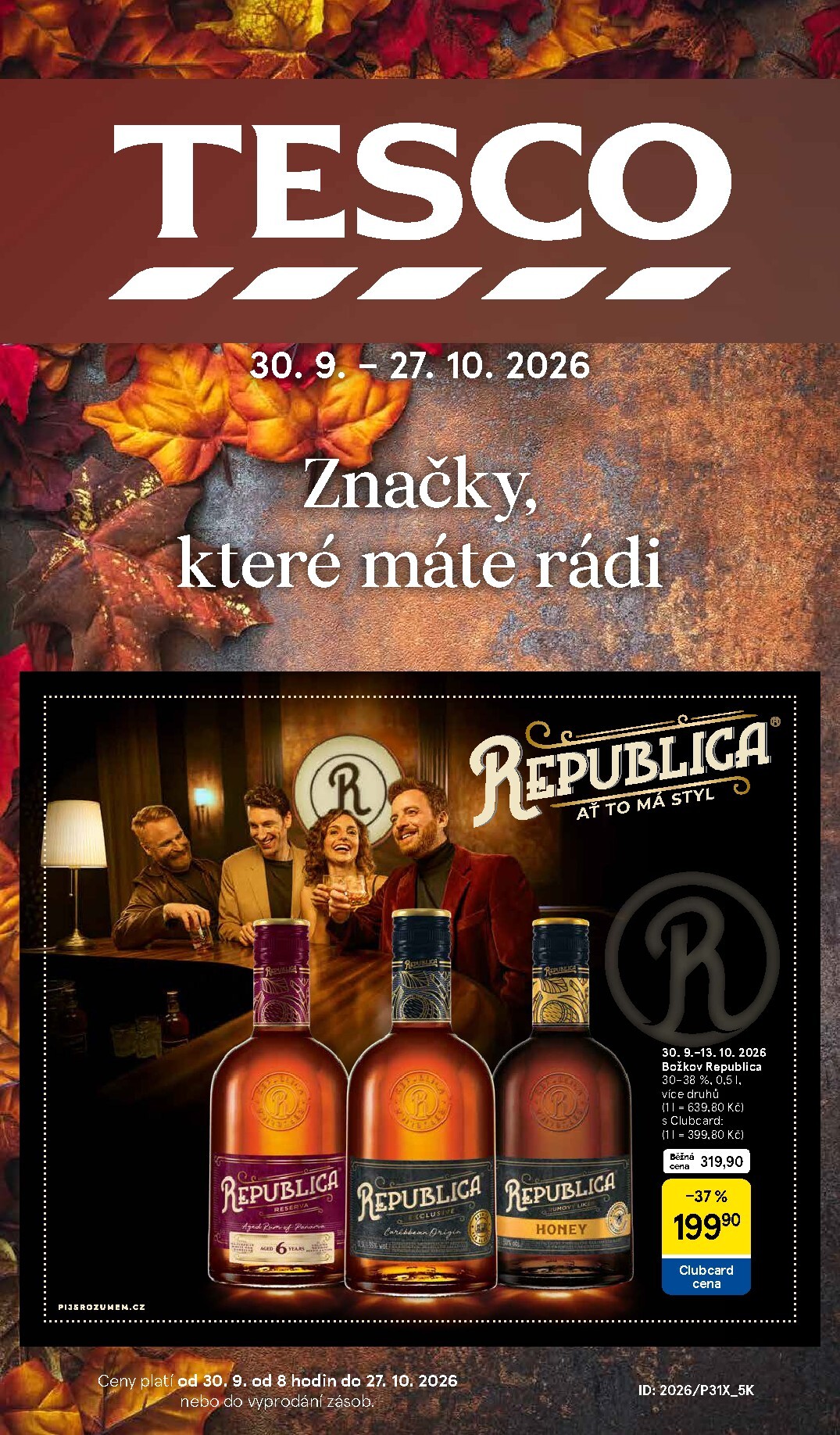 Budoucí Tesco - Značky, které máte rádi leták platný od středy 30.09.2026 do úterý 27.10.2026