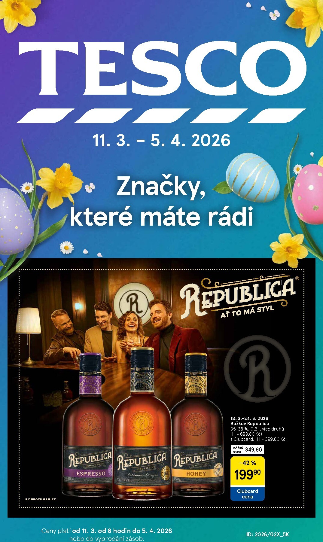 Tesco - Značky, které máte rádi leták platný od středy 11.03.2026 do neděle 05.04.2026