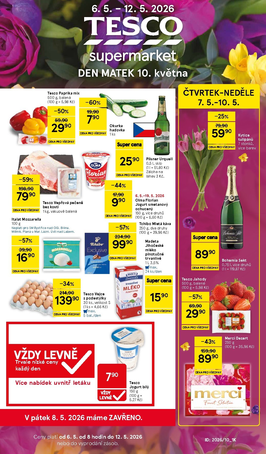 Budoucí Tesco supermarket leták platný od středy 06.05.2026 do úterý 12.05.2026
