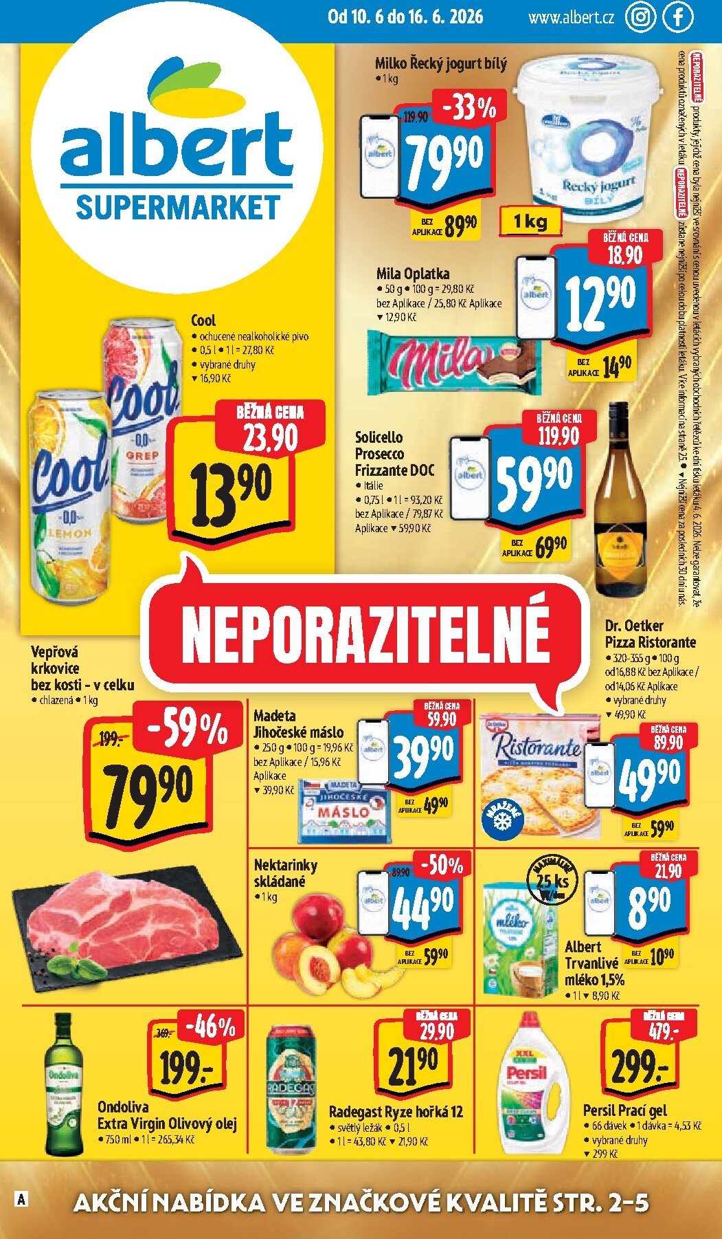 Budoucí Albert Supermarket leták platný od středy 10.06.2026 do úterý 16.06.2026
