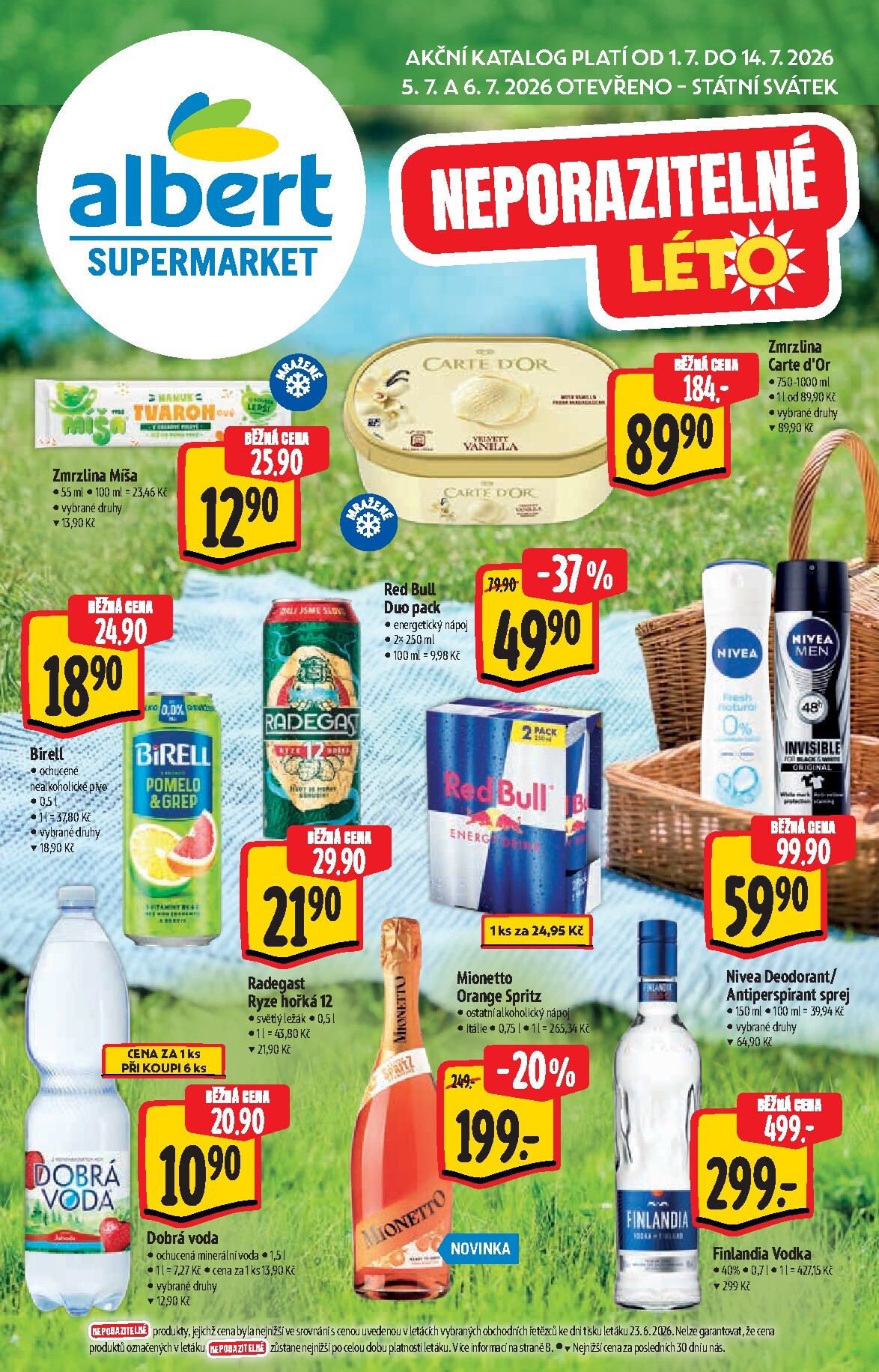 Budoucí Albert Supermarket - Akční Katalog leták platný od středy 01.07.2026 do úterý 14.07.2026
