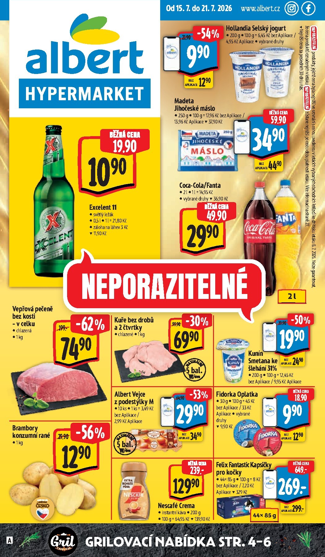 Budoucí Albert Hypermarket leták platný od středy 15.07.2026 do úterý 21.07.2026