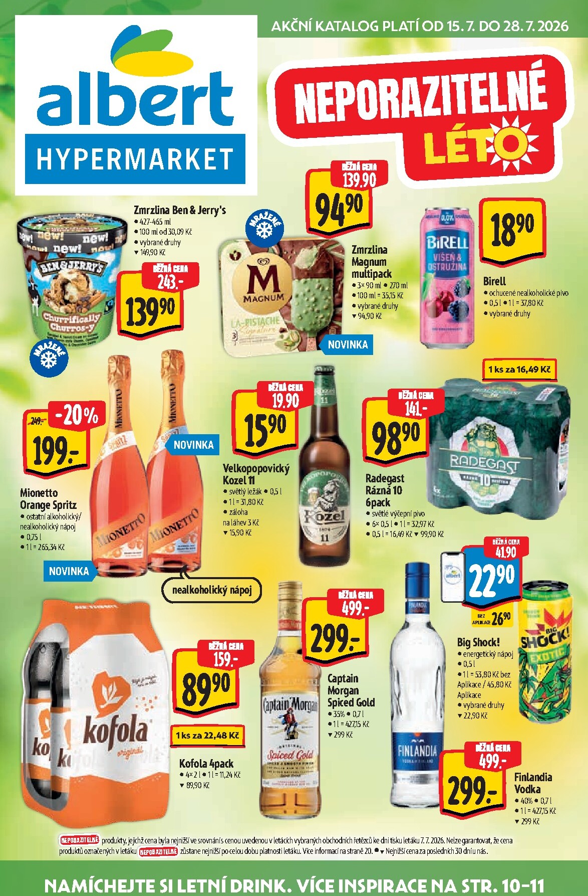 Budoucí Albert Hypermarket - Léto leták platný od středy 15.07.2026 do úterý 28.07.2026