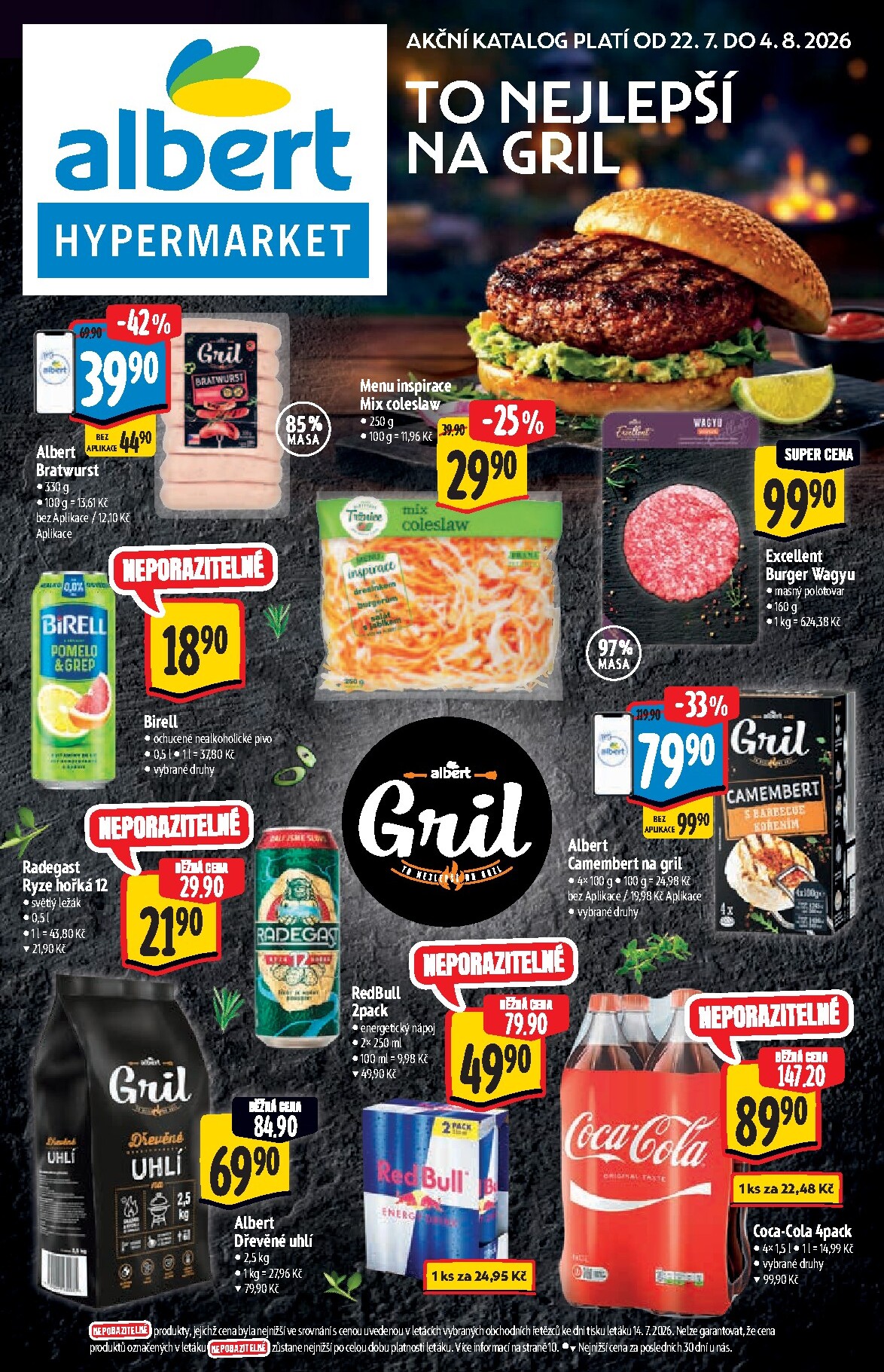 Budoucí Albert Hypermarket - Gril leták platný od středy 22.07.2026 do úterý 04.08.2026