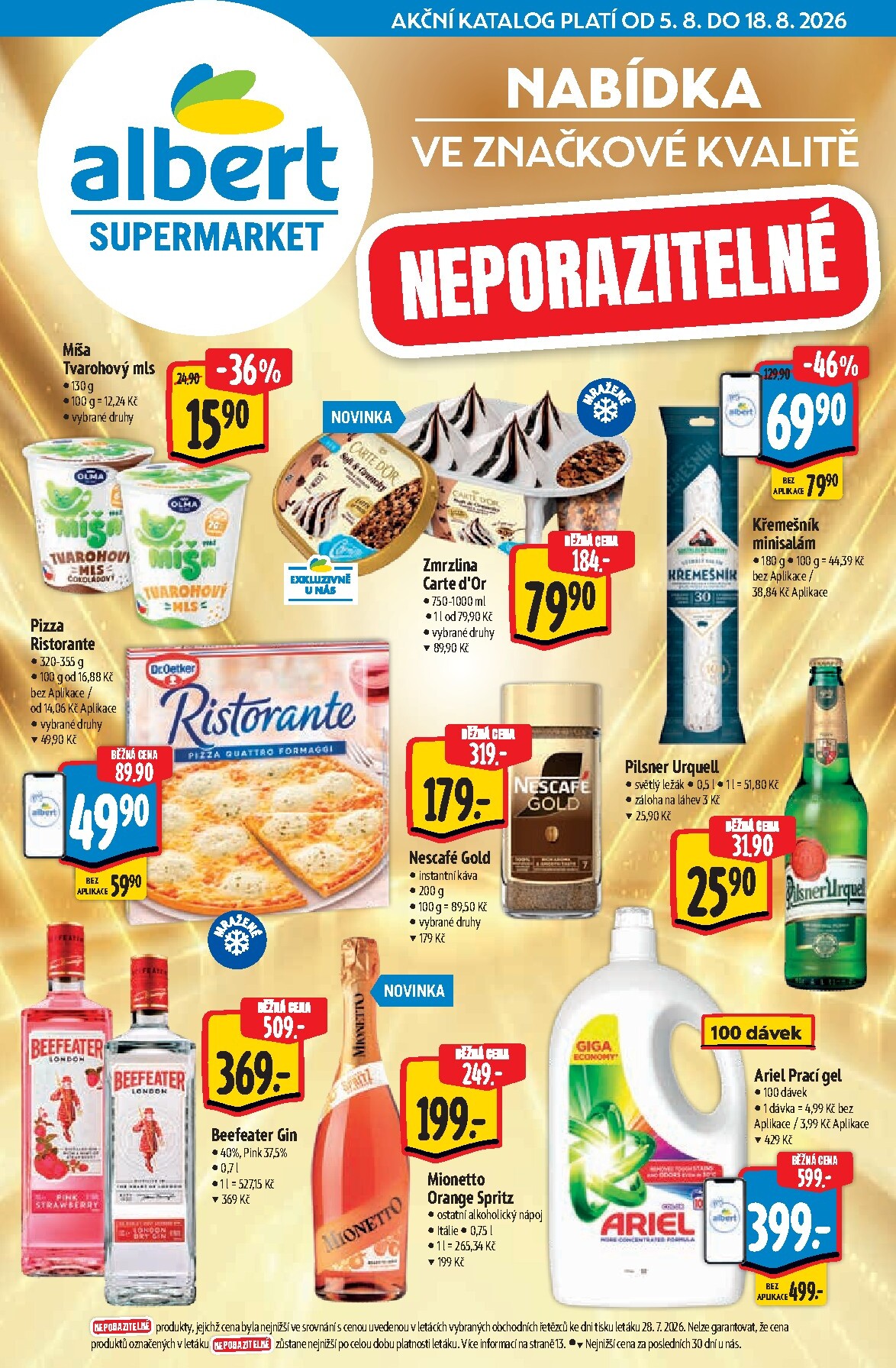 Aktuální Albert Supermarket - Značky leták platný od středy 05.08.2026 do úterý 18.08.2026