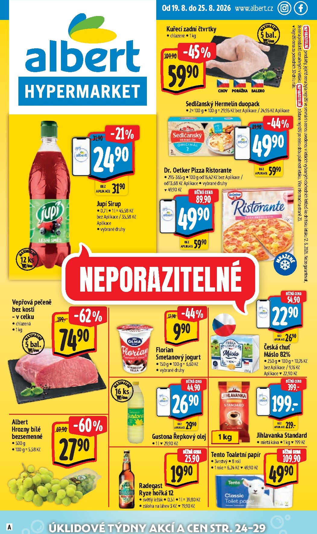 Budoucí Albert Hypermarket leták platný od středy 19.08.2026 do úterý 25.08.2026