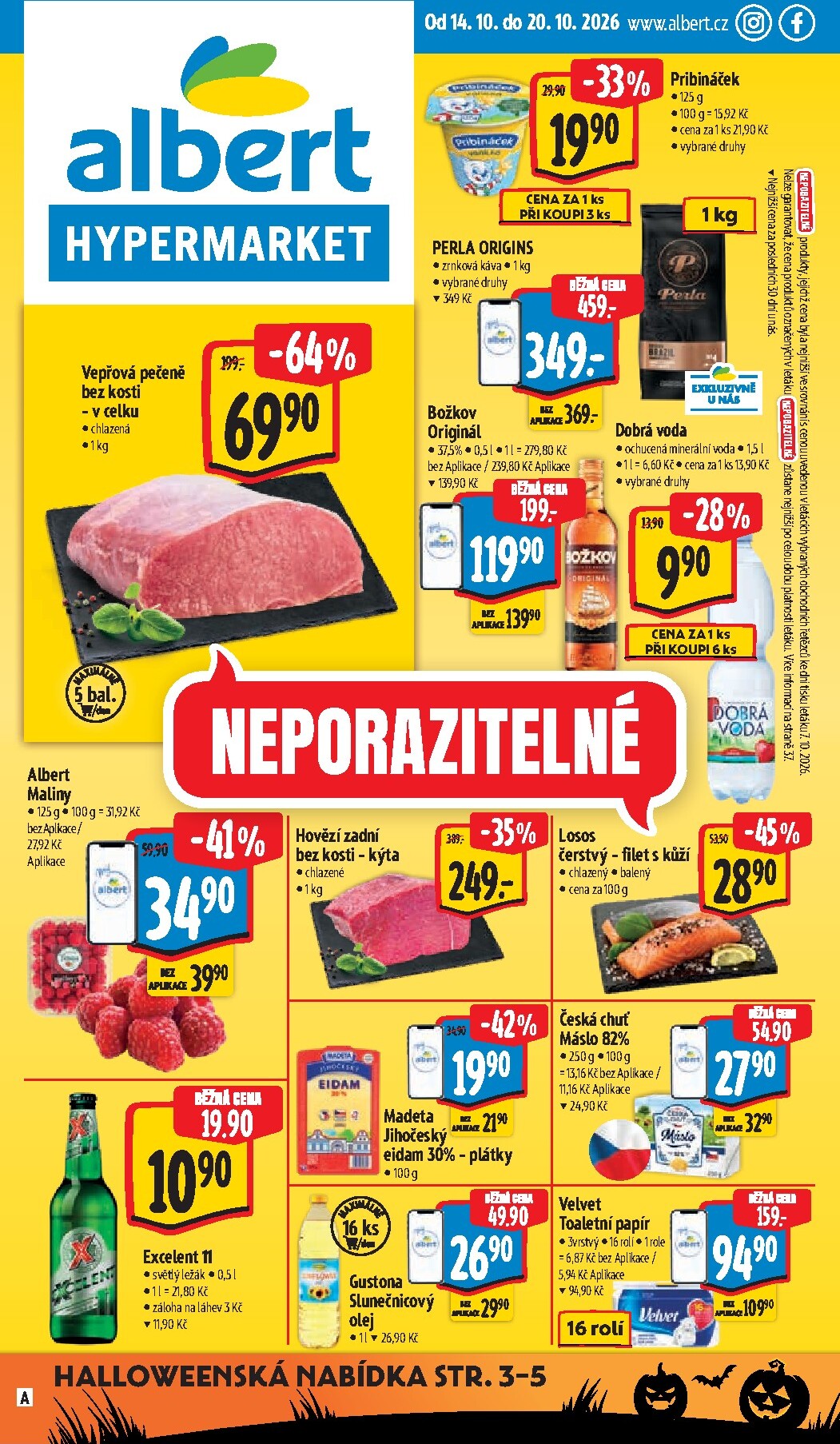 Budoucí Albert Hypermarket leták platný od středy 14.10.2026 do úterý 20.10.2026
