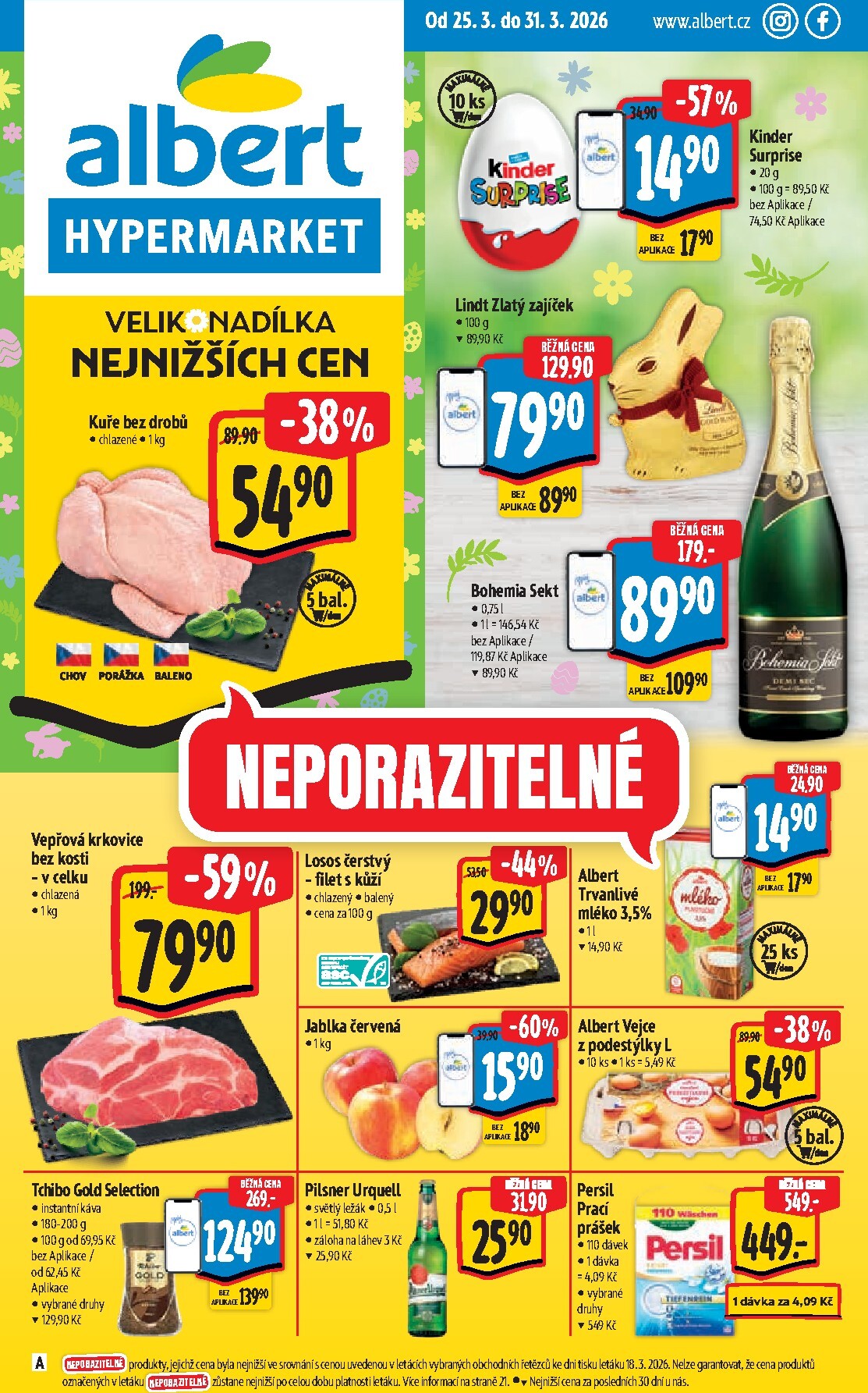 Albert Hypermarket leták platný od středy 25.03.2026 do úterý 31.03.2026