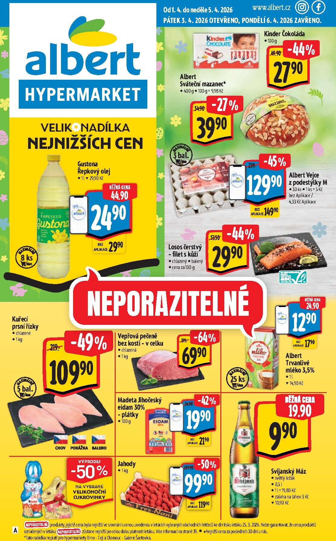 Albert Hypermarket leták platný od středy 01.04.2026 do neděle 05.04.2026