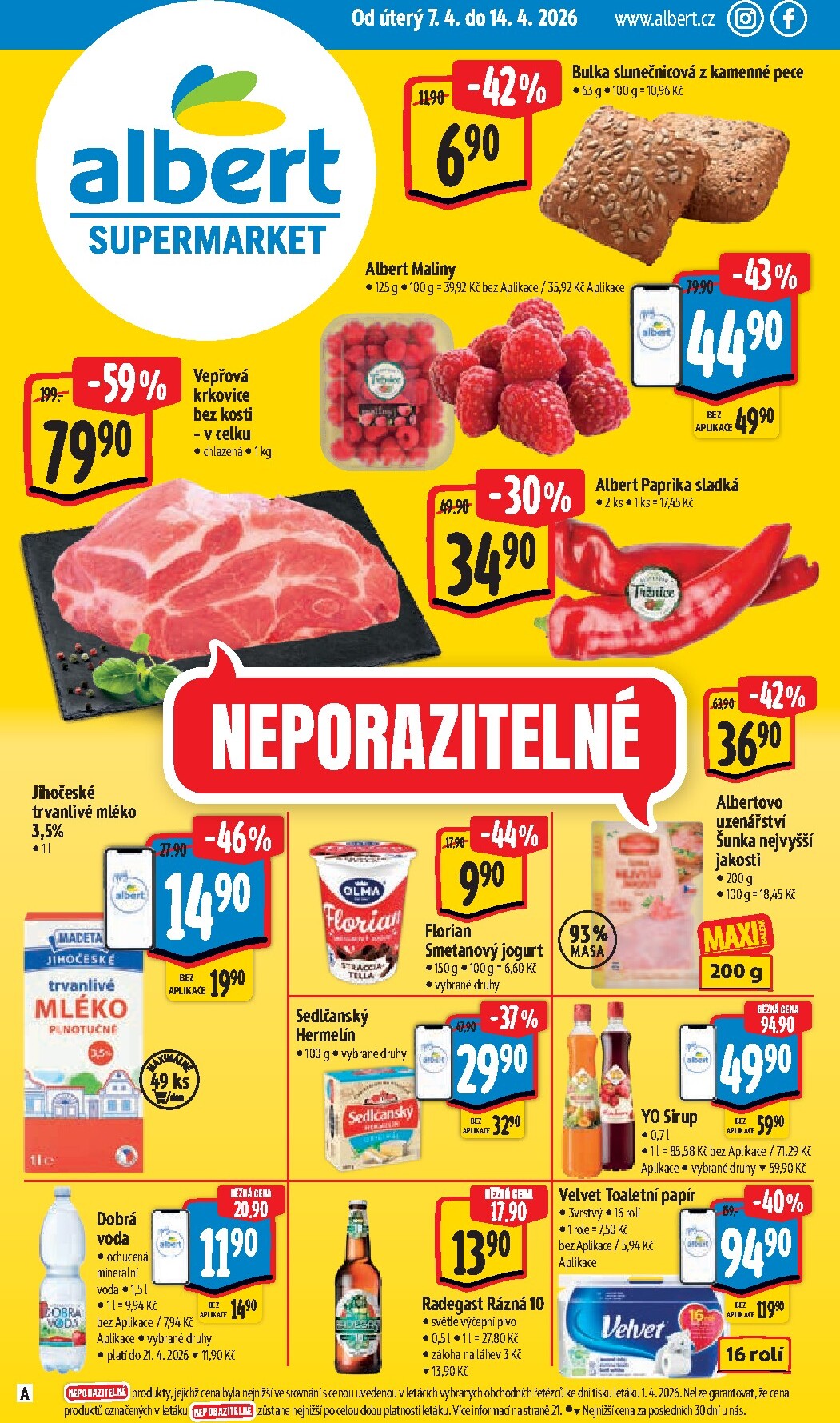 Albert Supermarket leták platný od úterý 07.04.2026 do úterý 14.04.2026