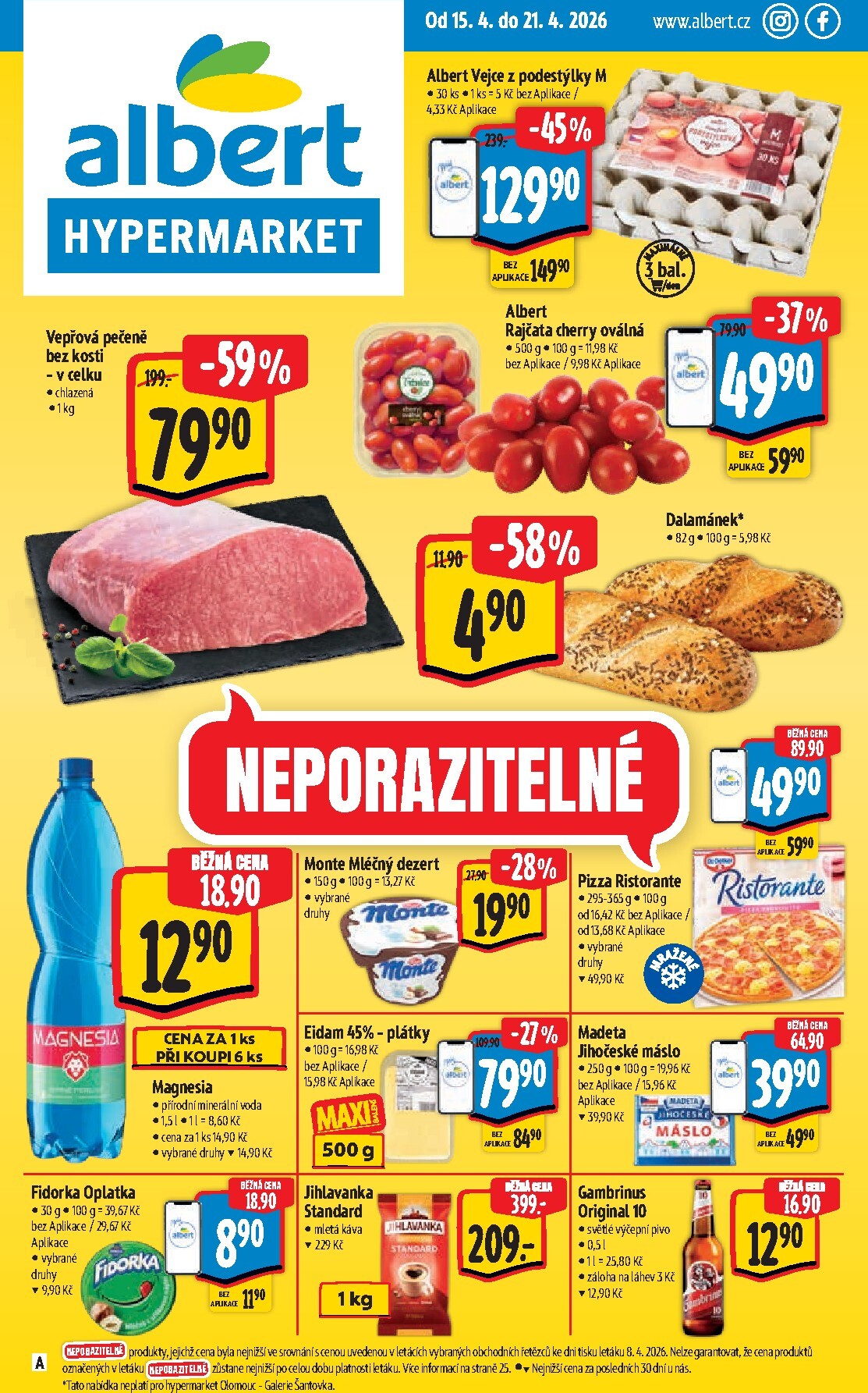 Budoucí Albert Hypermarket leták platný od středy 15.04.2026 do úterý 21.04.2026