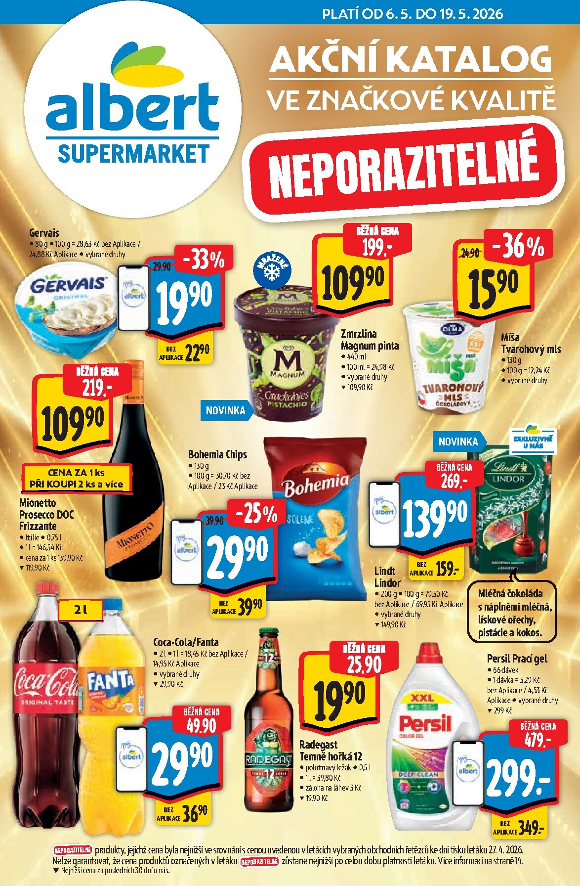 Budoucí Albert Supermarket - Akční katalog leták platný od středy 06.05.2026 do úterý 19.05.2026