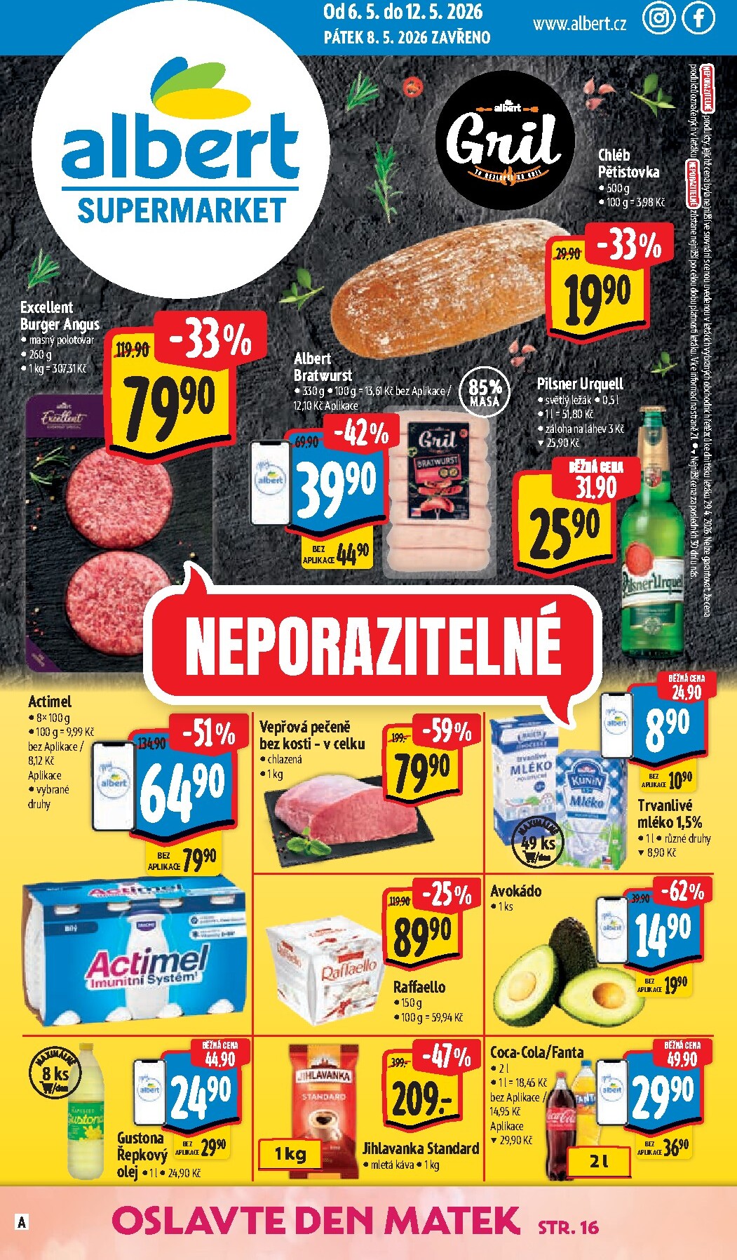 Budoucí Albert Supermarket - Gril leták platný od středy 06.05.2026 do úterý 12.05.2026