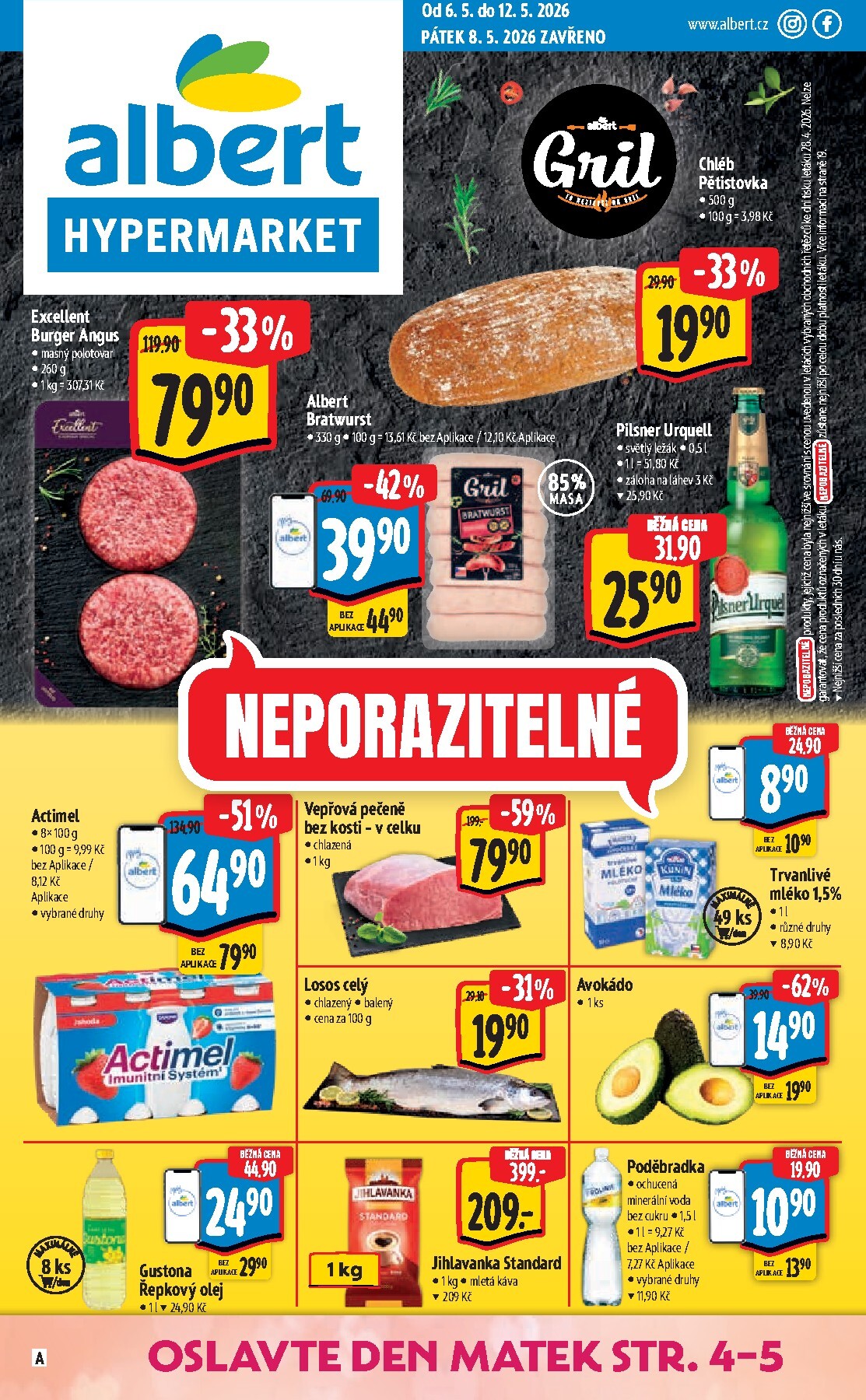 Budoucí Albert Hypermarket - Gril leták platný od středy 06.05.2026 do úterý 12.05.2026