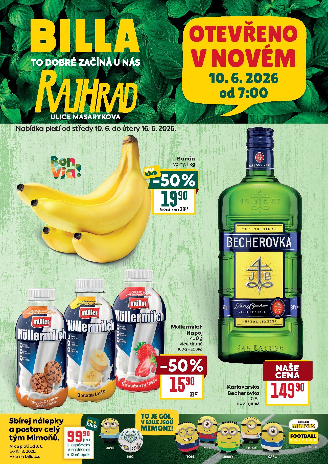 Budoucí Billa - Rajhrad leták platný od středy 10.06.2026 do úterý 16.06.2026
