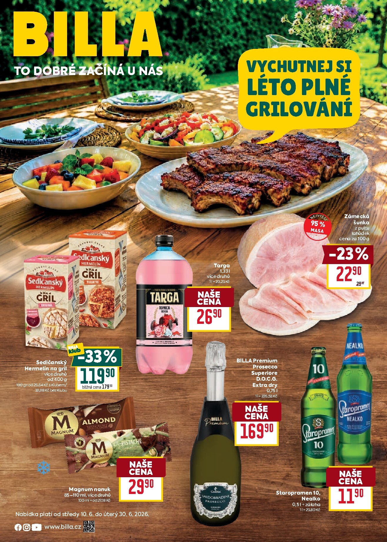 Aktuální Billa - Léto leták platný od středy 10.06.2026 do úterý 30.06.2026