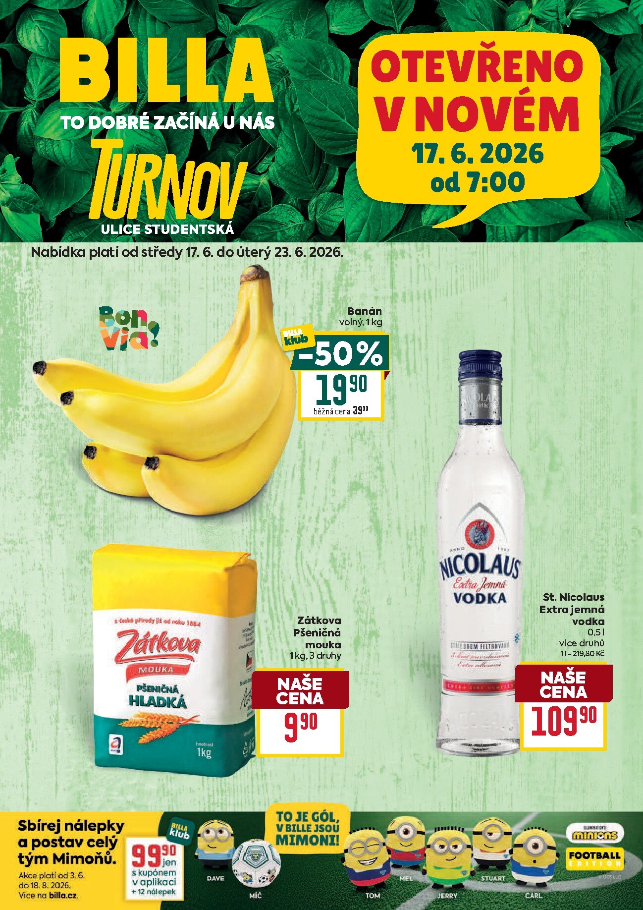 Budoucí Billa - Turnov leták platný od středy 17.06.2026 do úterý 23.06.2026
