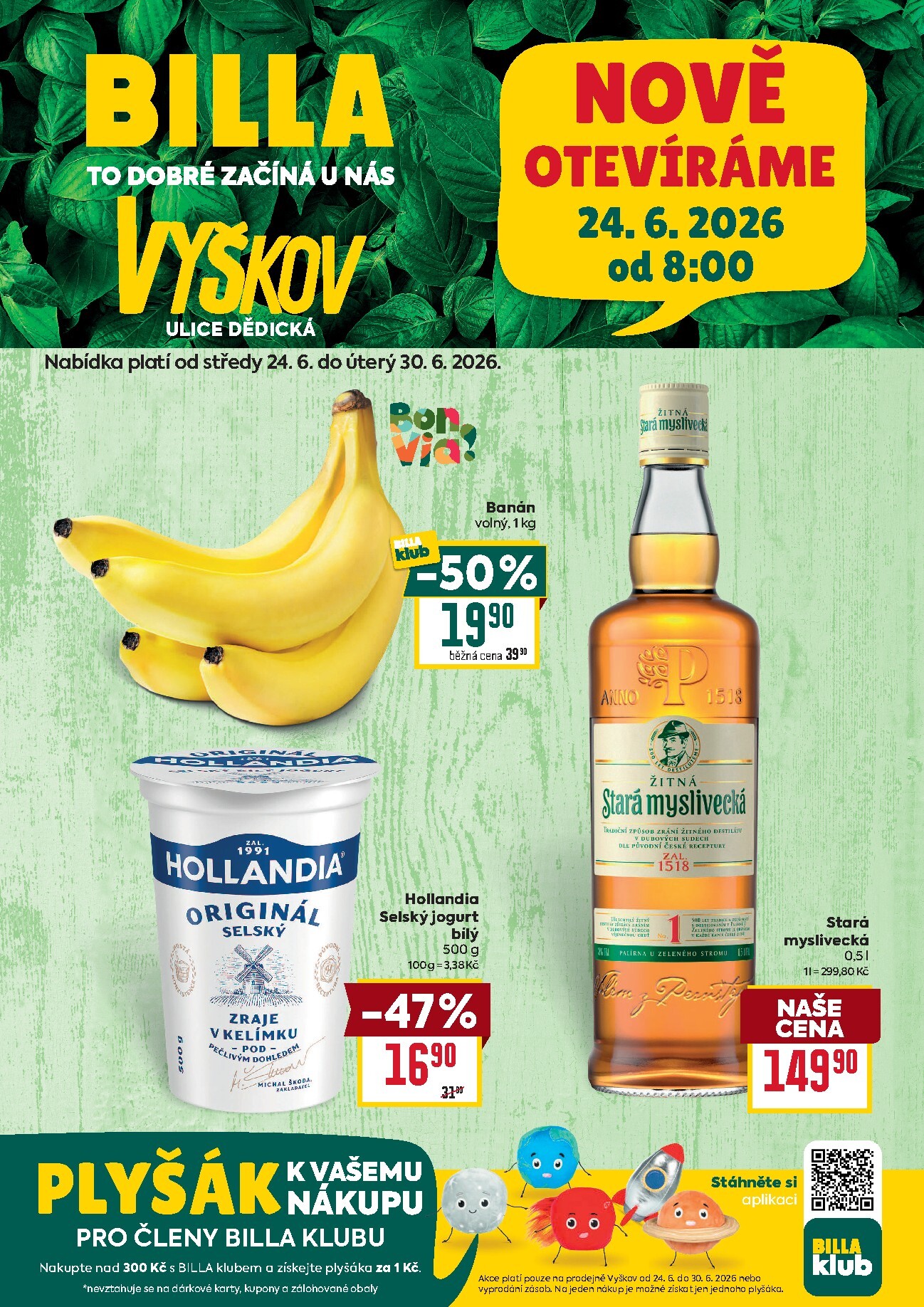 Budoucí Billa - Speciál: Vyškov leták platný od středy 24.06.2026 do úterý 30.06.2026