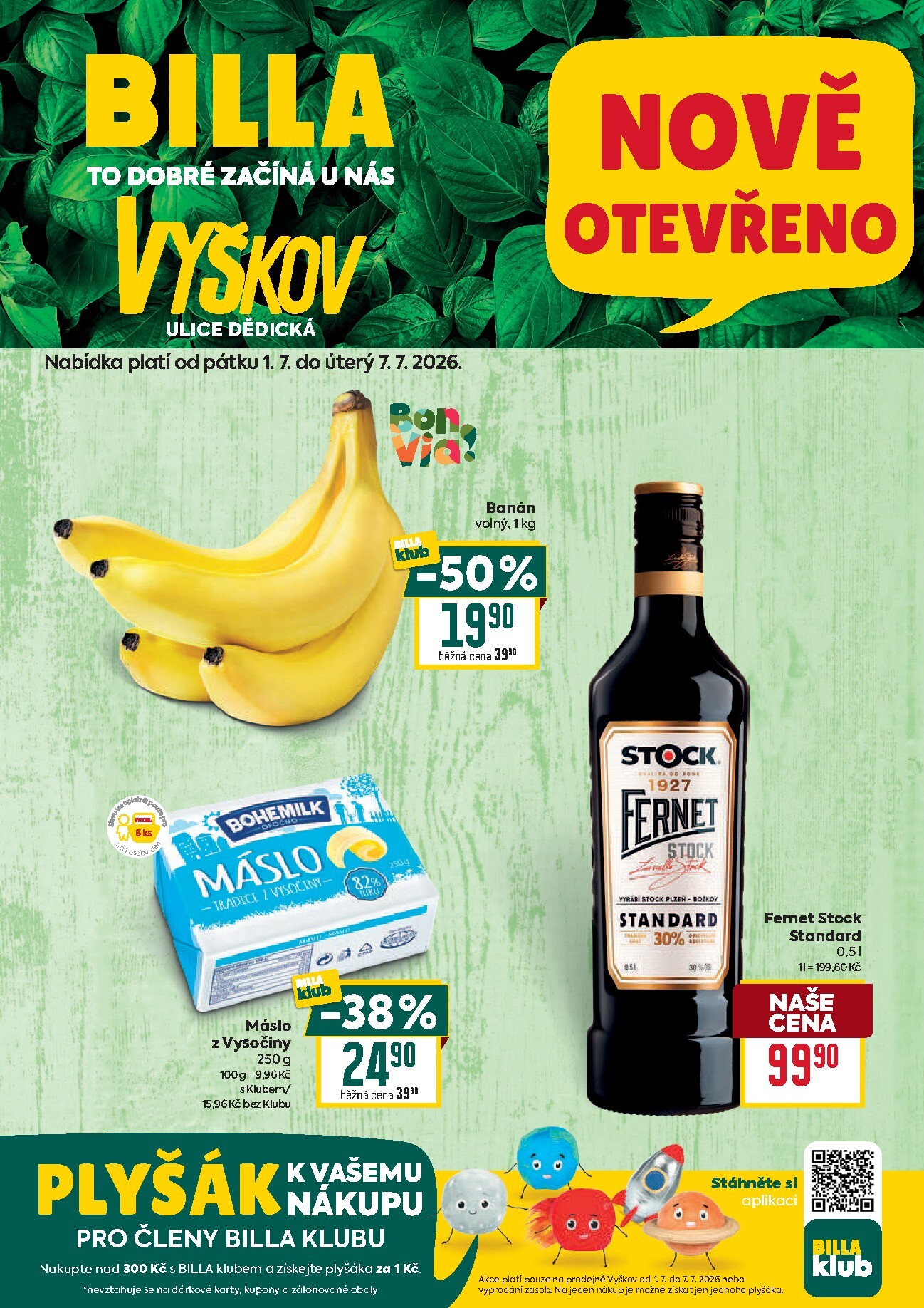 Aktuální Billa - Vyškov leták platný od středy 01.07.2026 do úterý 07.07.2026