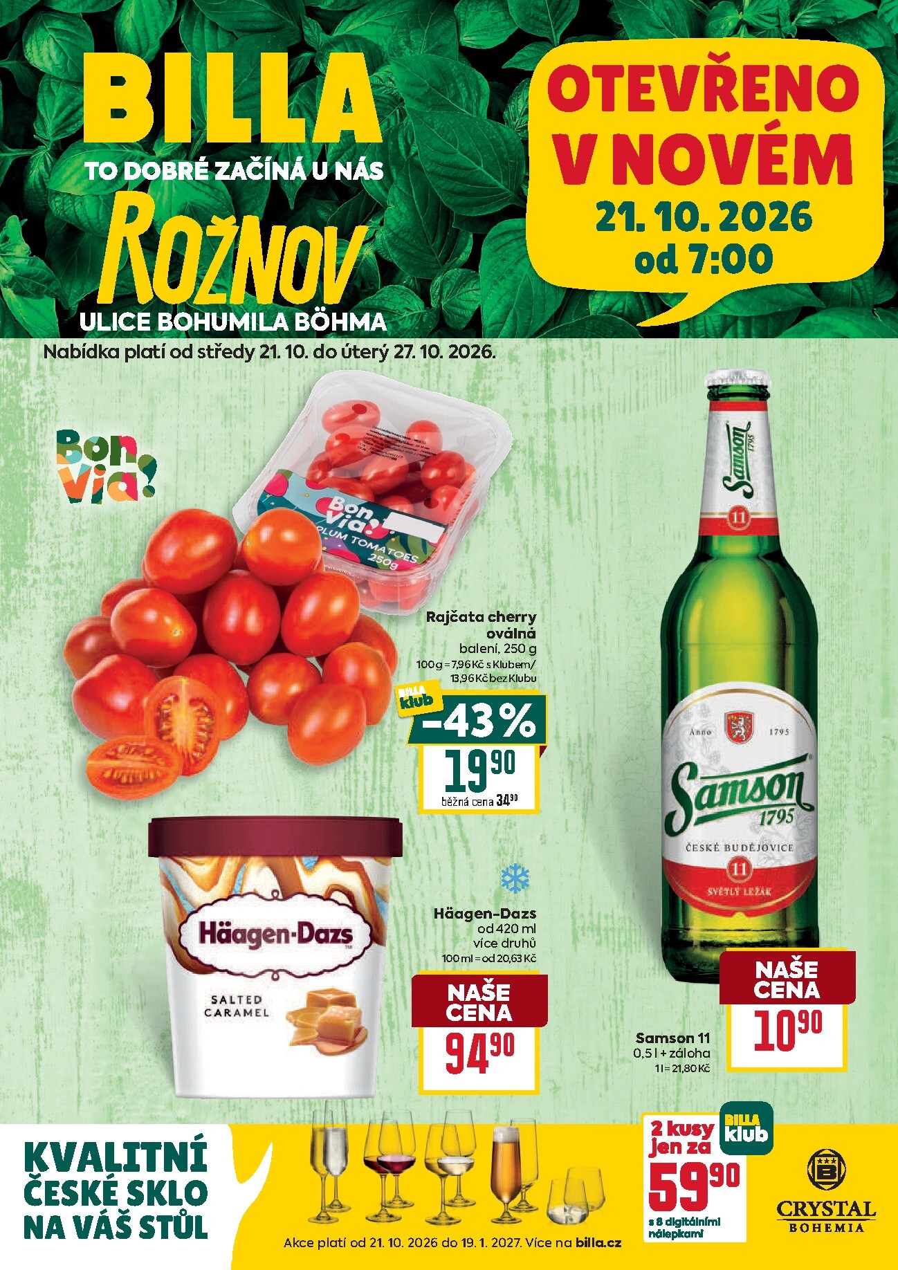 Budoucí Billa - Speciál: České Budějovice leták platný od středy 21.10.2026 do úterý 27.10.2026