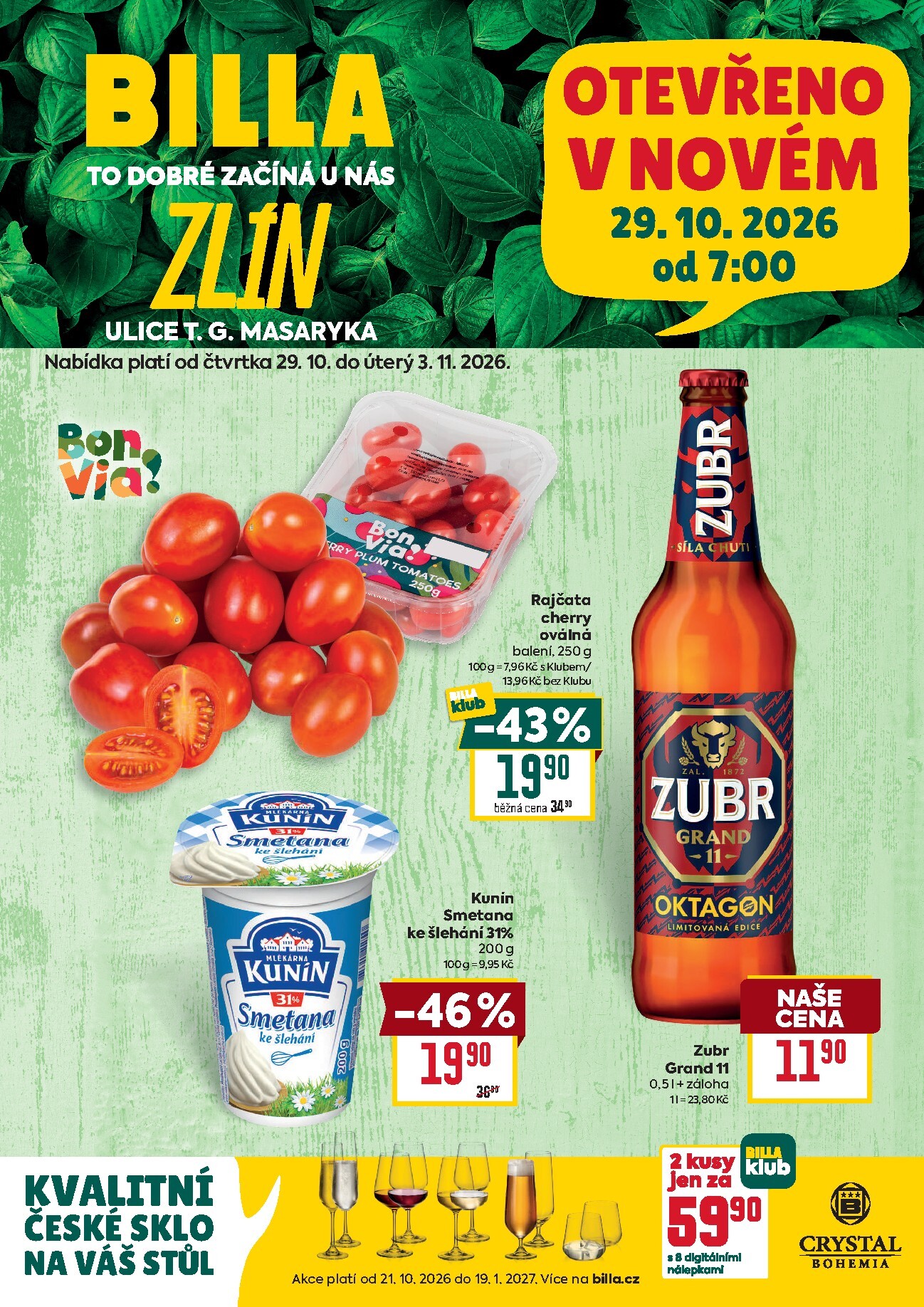 Budoucí Billa - Speciál: Zlín leták platný od čtvrtka 29.10.2026 do úterý 03.11.2026