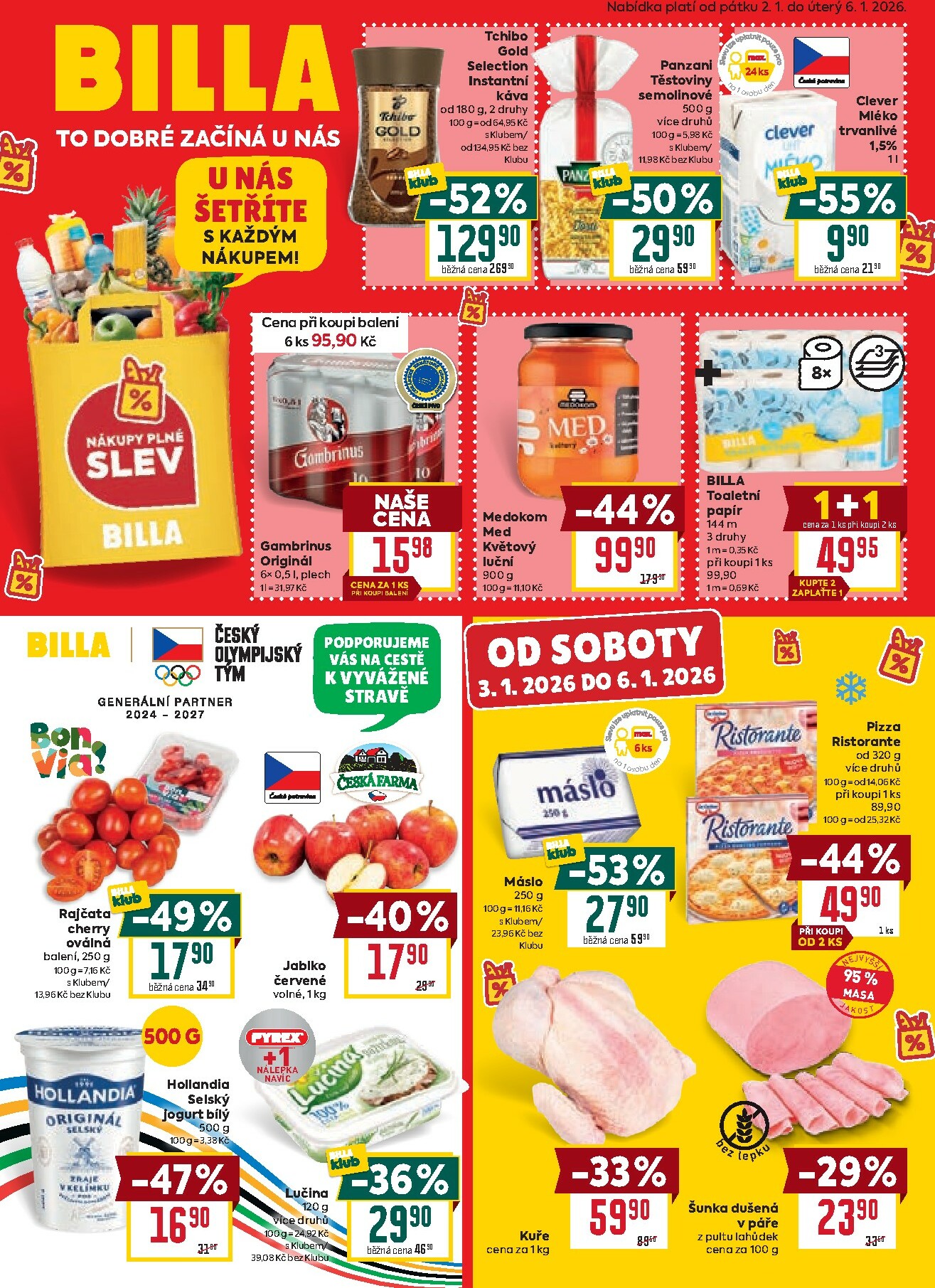 Fantastické nabídky v obchodech LIDL, Kaufland a Tesco: 37% sleva na mango, 99,90 Kč za polštář a 1 kg vepřové pečeně jen za 89,90 Kč - To vše a další dnešní (2026-01-08) nejnovější akce a slevy!