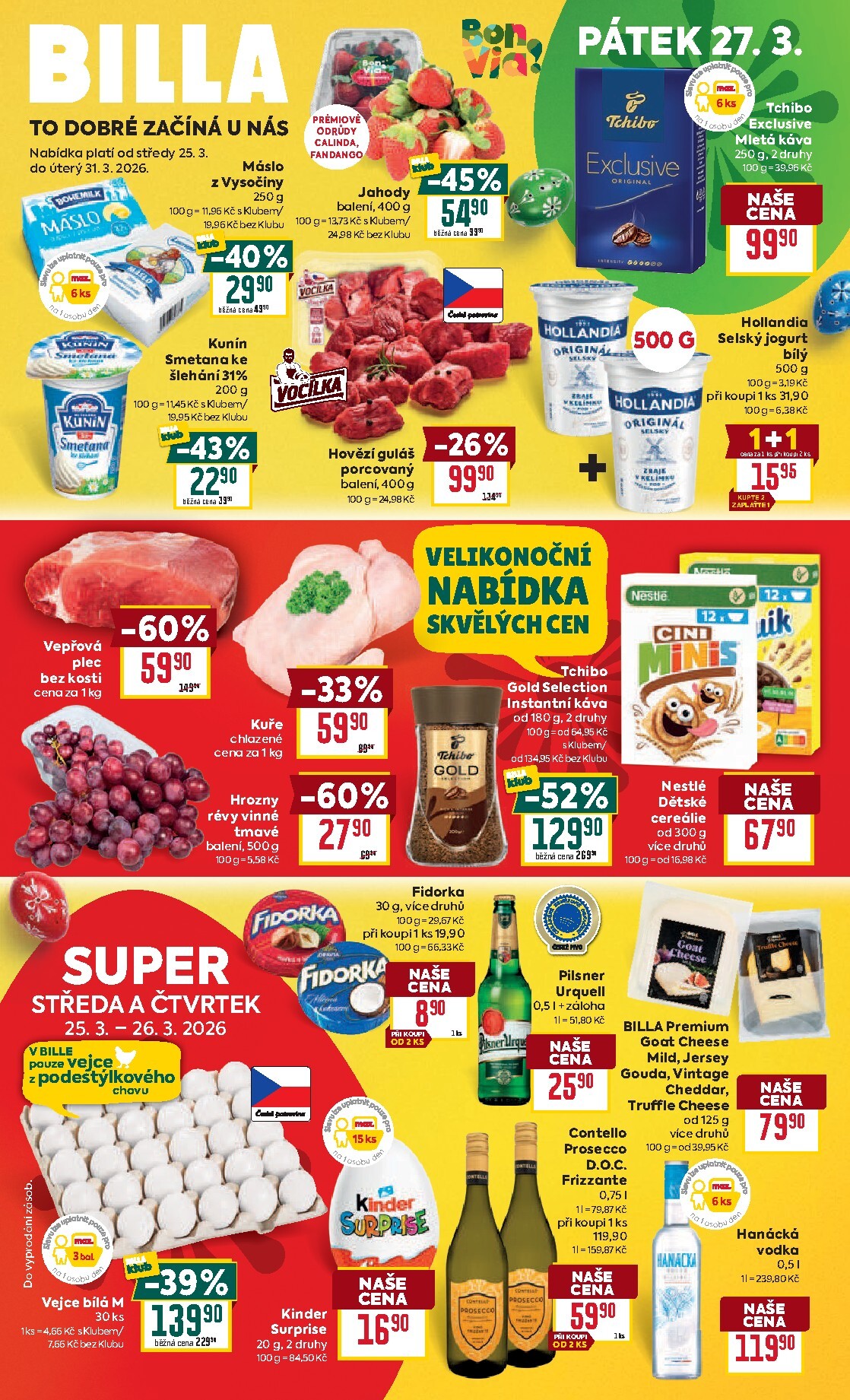 Billa - Malý leták leták platný od středy 25.03.2026 do úterý 31.03.2026