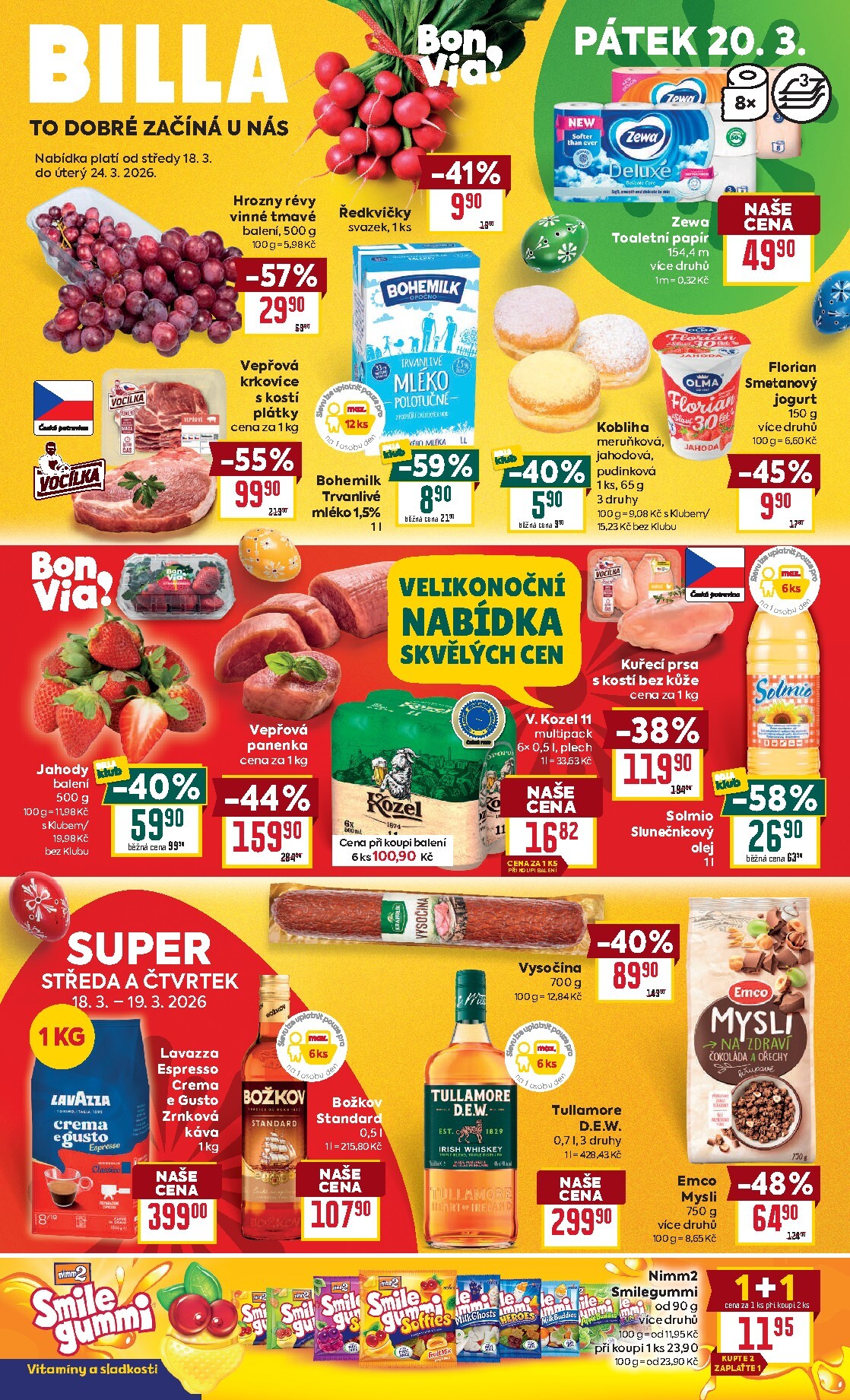 Billa - Malý leták leták platný od středy 18.03.2026 do úterý 24.03.2026