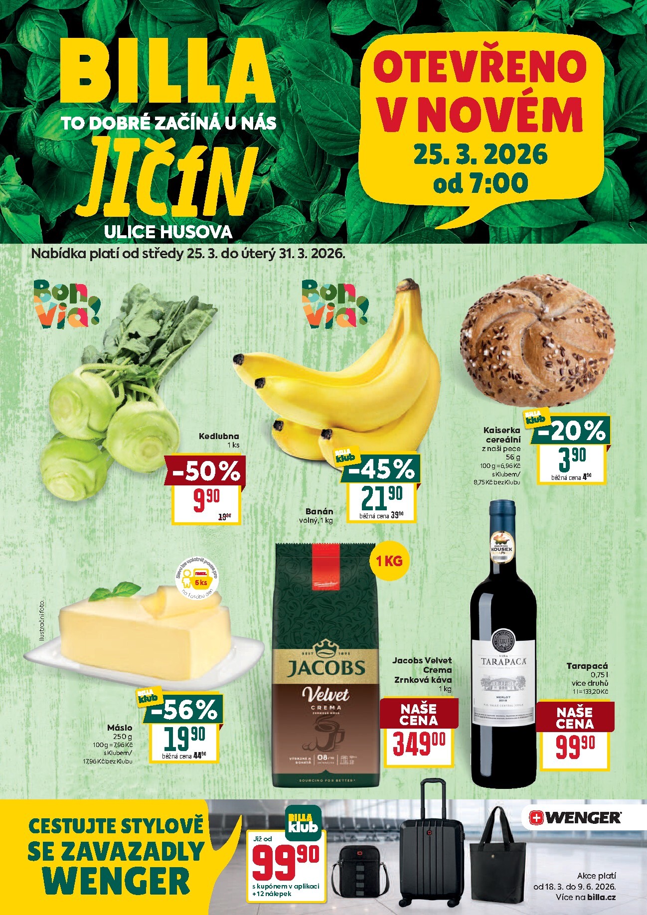 Billa - Jičín leták platný od středy 25.03.2026 do úterý 31.03.2026