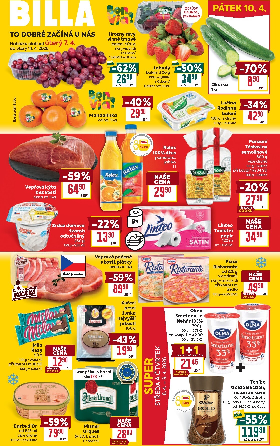Billa leták platný od úterý 07.04.2026 do úterý 14.04.2026