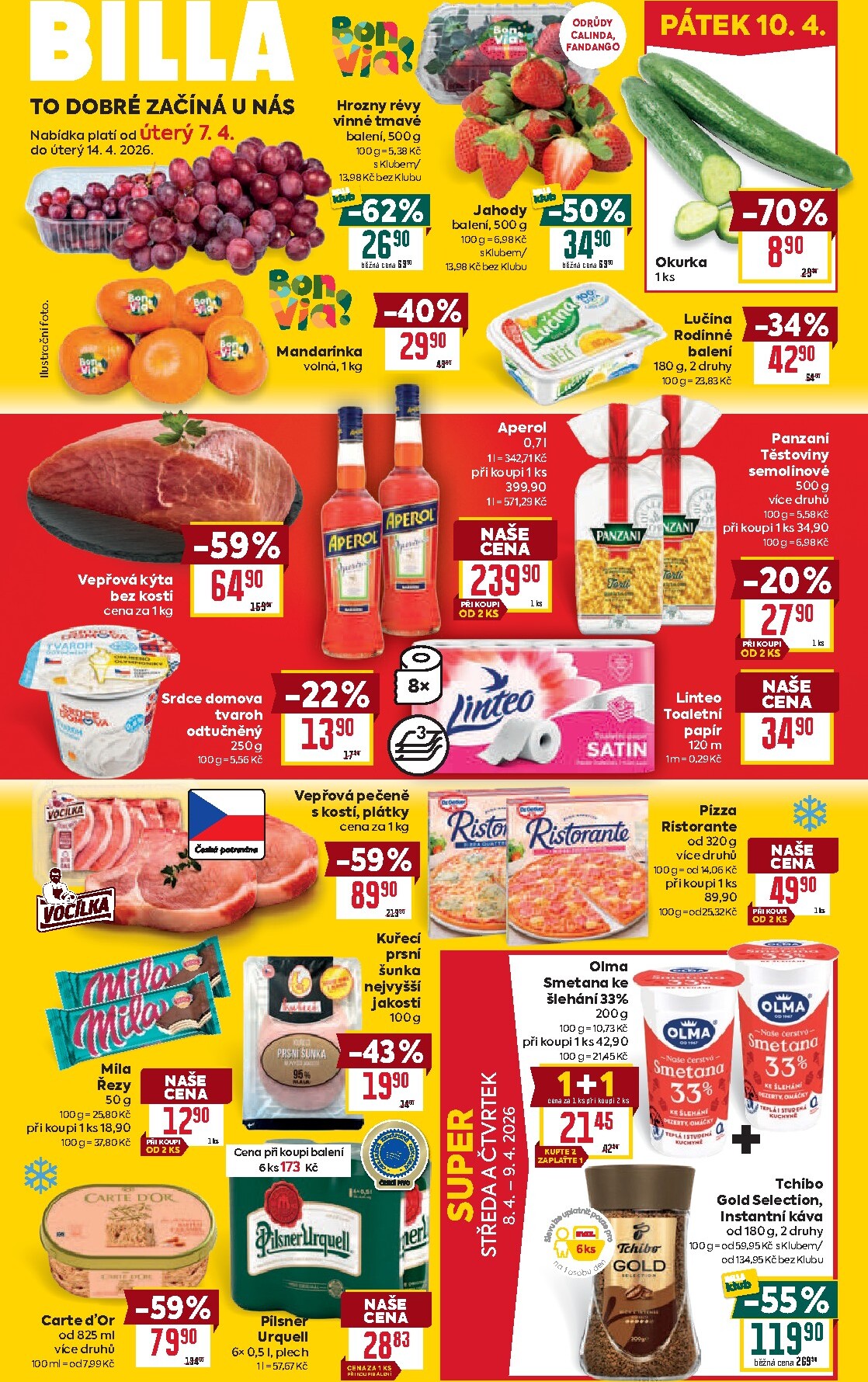 Budoucí Billa - Malý leták leták platný od středy 15.04.2026 do úterý 21.04.2026