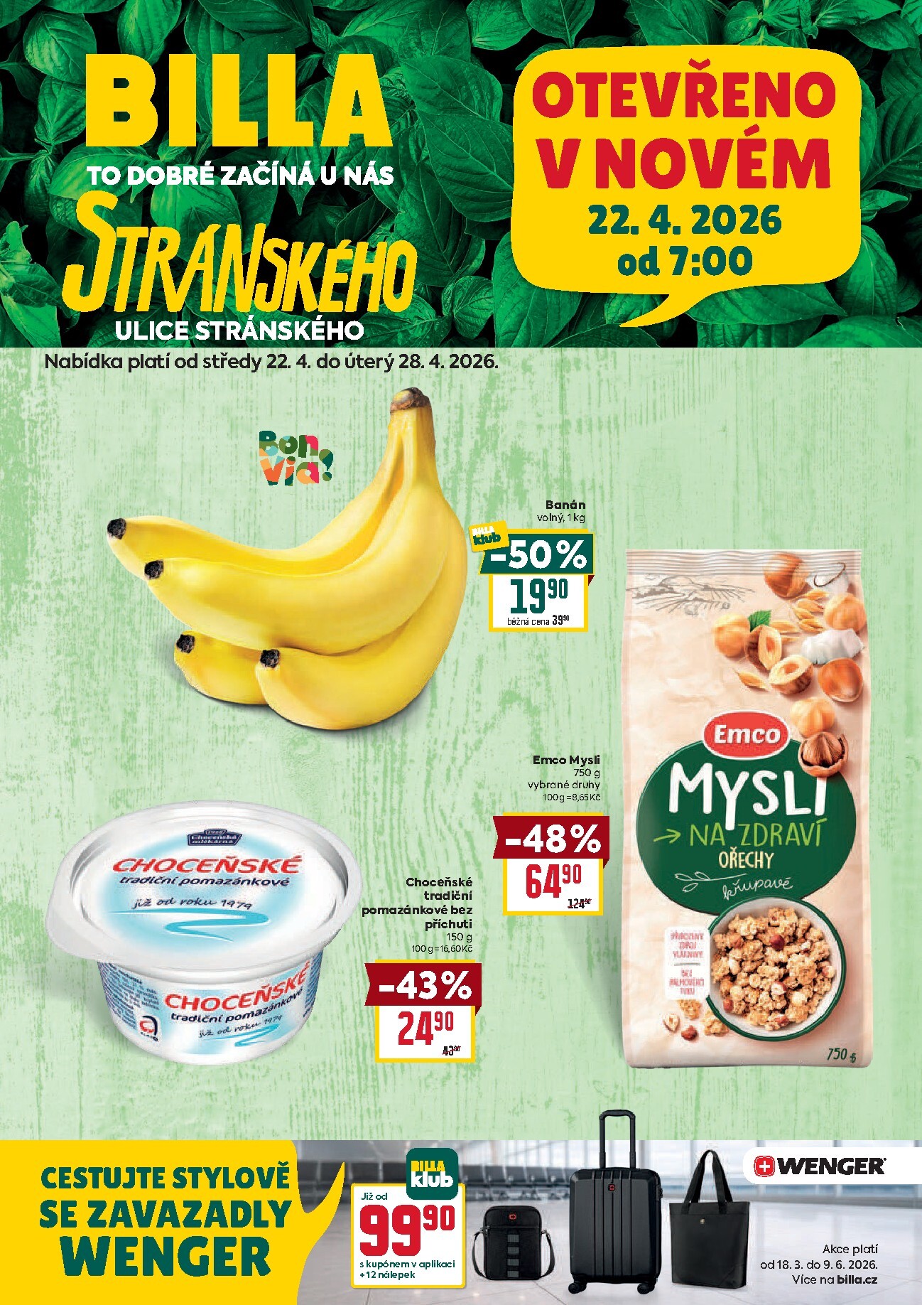 Budoucí Billa - Stránského, Brno leták platný od středy 22.04.2026 do úterý 28.04.2026