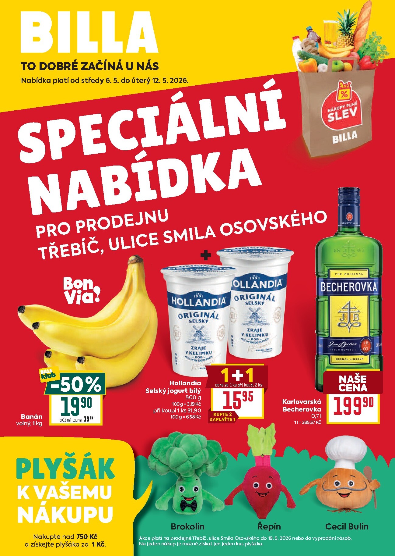 Budoucí Billa - Třebíč leták platný od středy 06.05.2026 do úterý 12.05.2026