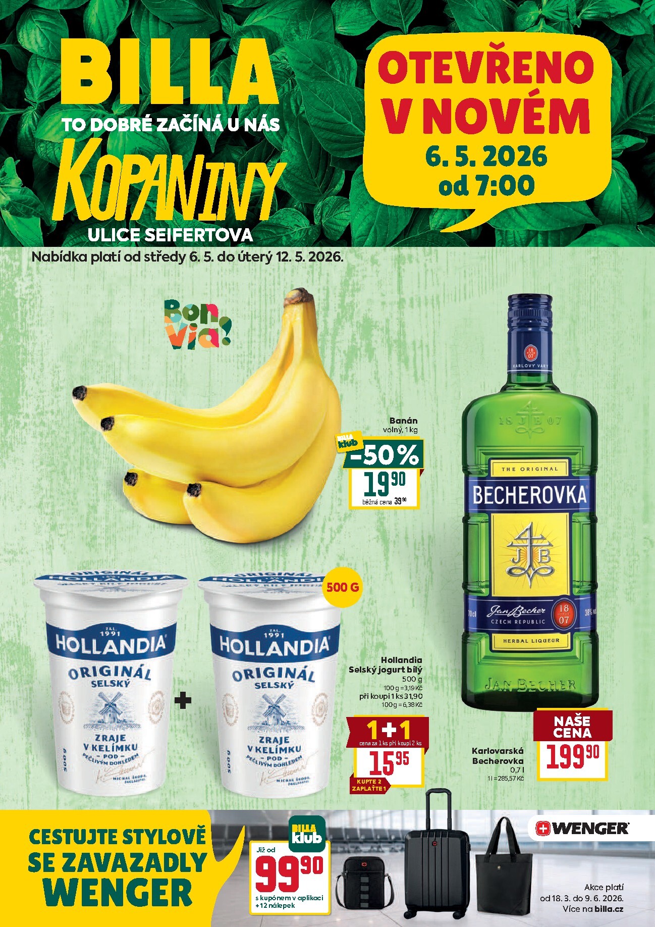 Budoucí Billa - Kopaniny leták platný od středy 06.05.2026 do úterý 12.05.2026