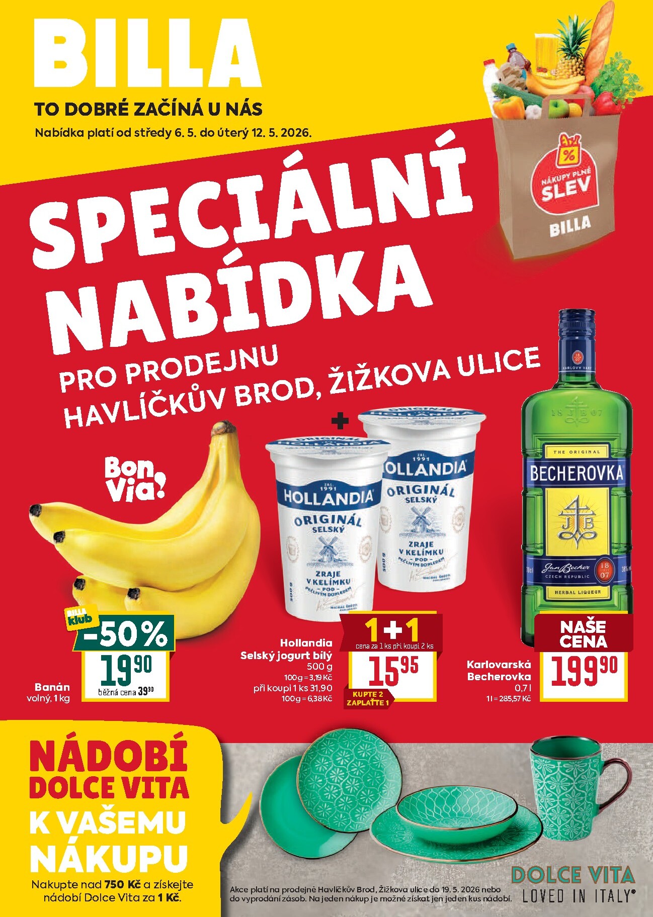 Budoucí Billa - Havlíčkův Brod leták platný od středy 06.05.2026 do úterý 12.05.2026