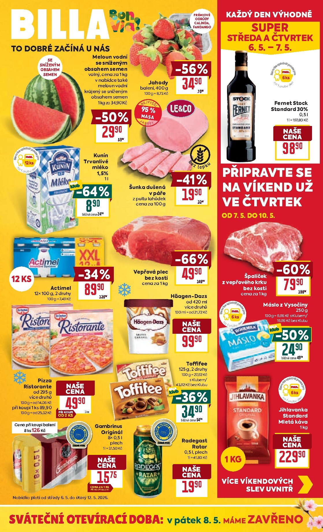 Budoucí Billa leták platný od středy 06.05.2026 do úterý 12.05.2026