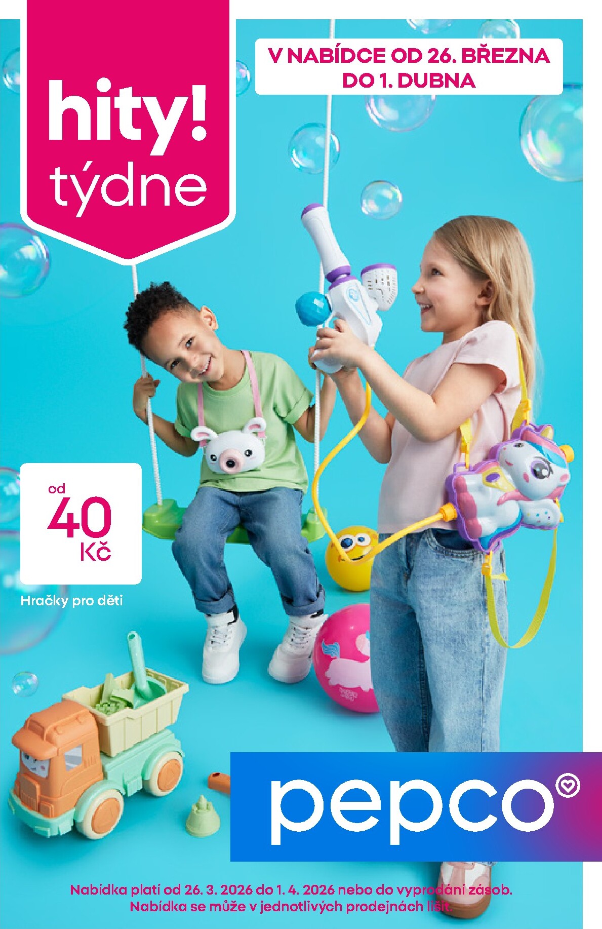 Pepco - Hračky pro děti leták platný od čtvrtka 26.03.2026 do středy 01.04.2026