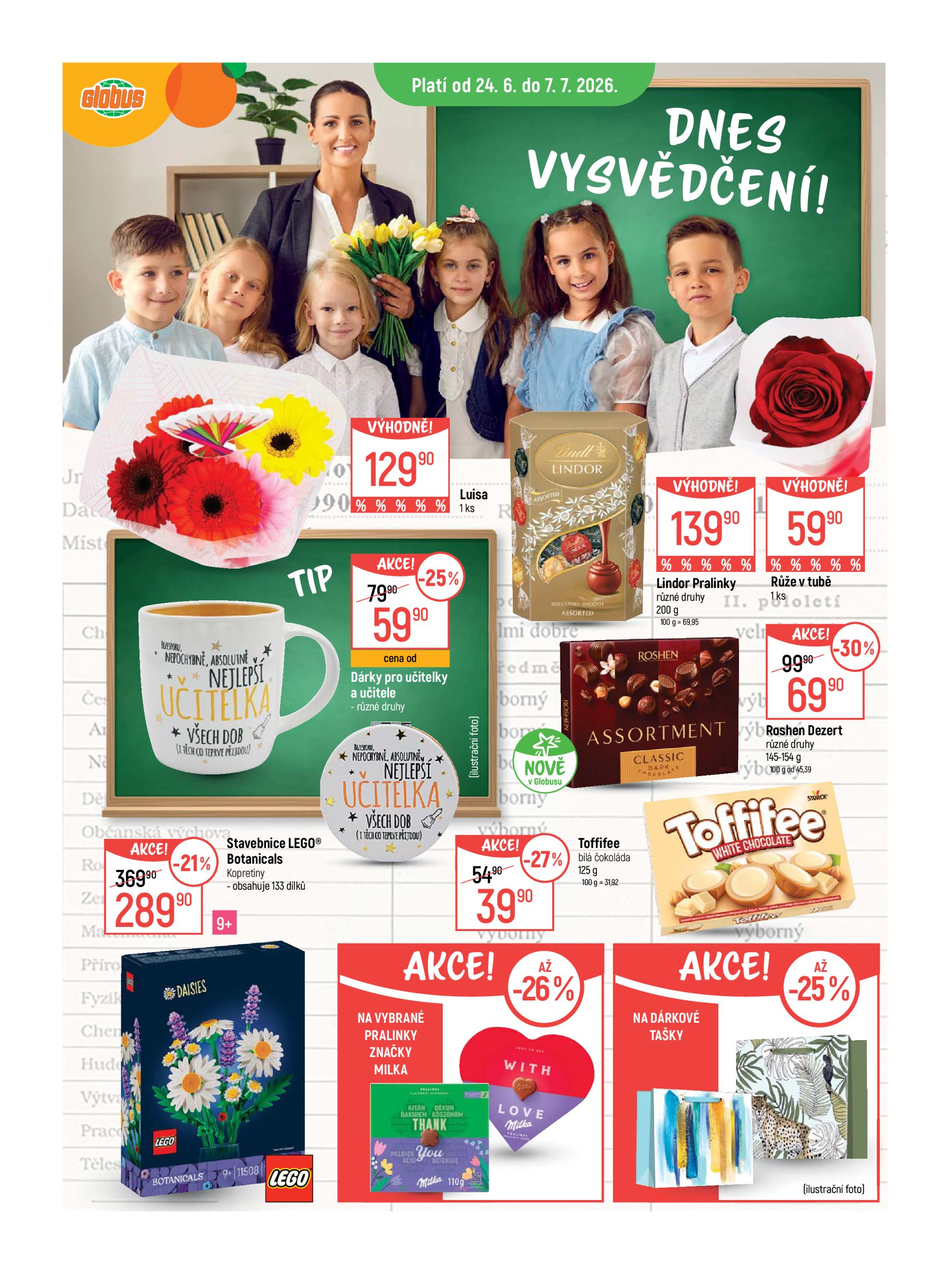 Globus - Vysvědčení leták na příští týden od středy 24.06.2026 do úterý 07.07.2026