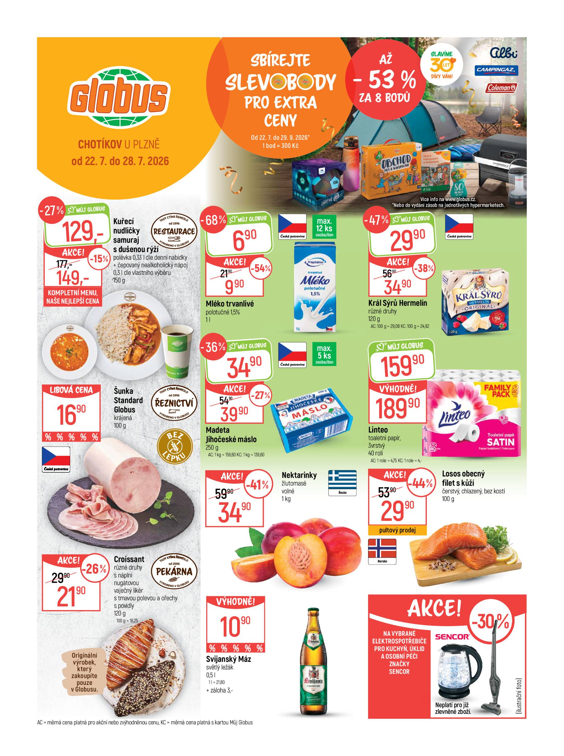 Globus - 30_26_L1 - Plzeň–Chotíkov leták na příští týden od úterý 21.07.2026 do úterý 28.07.2026