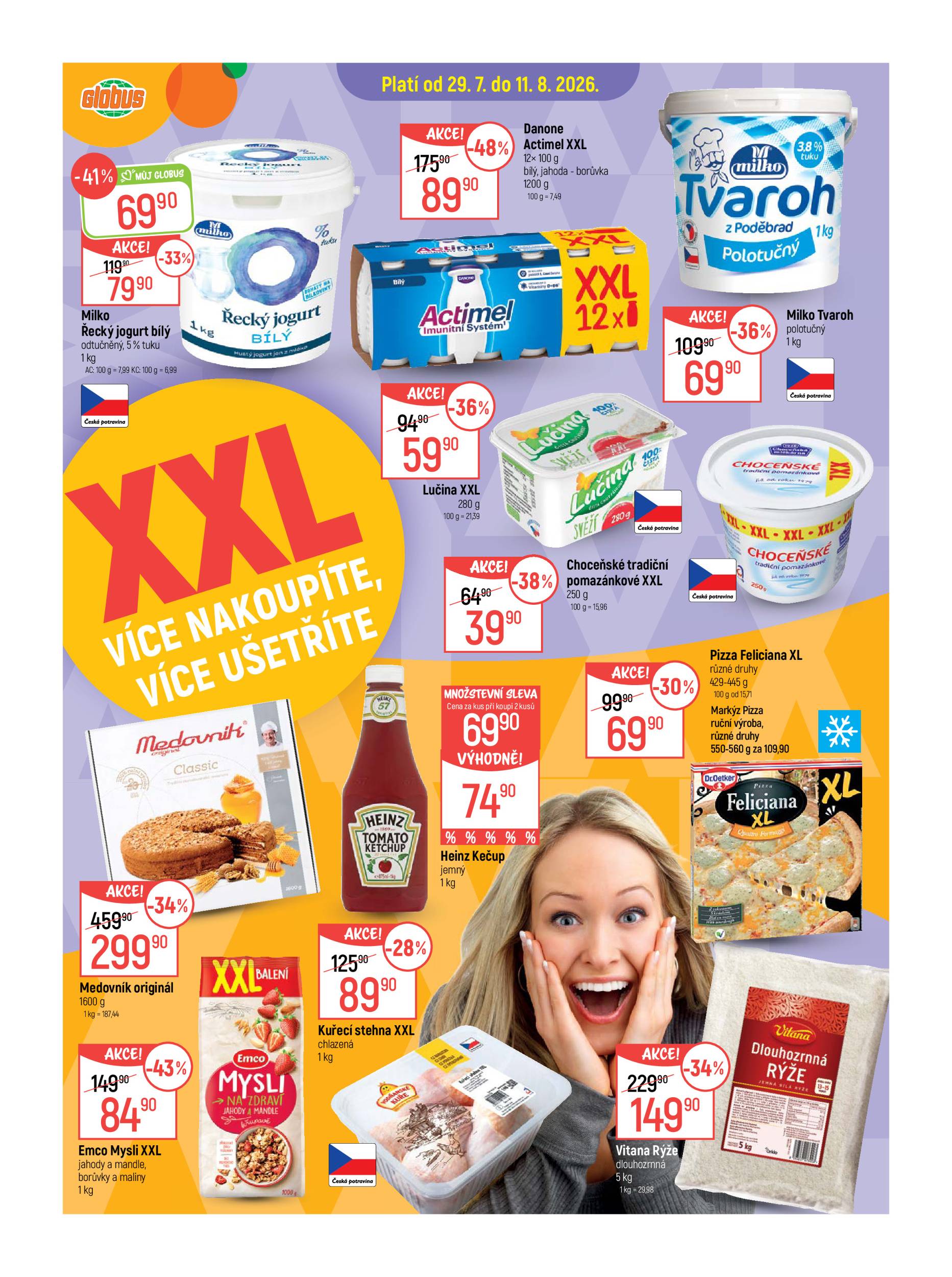 Aktuální Globus - XXL leták platný od středy 29.07.2026 do úterý 11.08.2026
