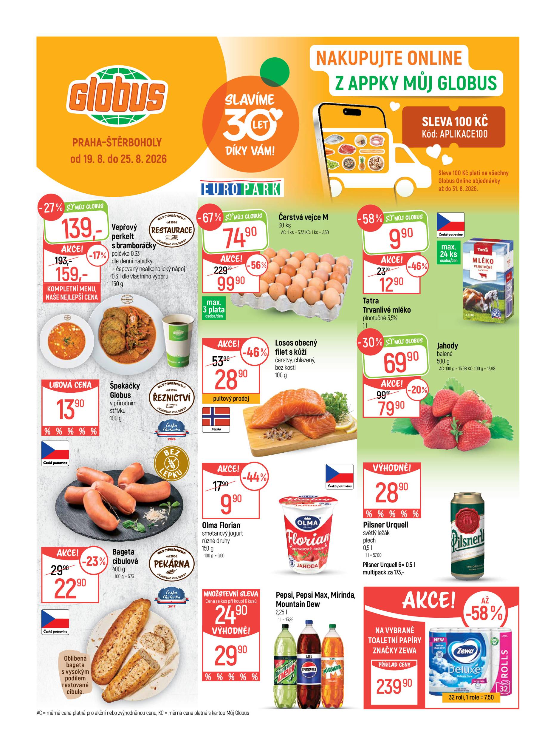Globus - Praha-Štěrboholy leták na příští týden od středy 19.08.2026 do úterý 25.08.2026
