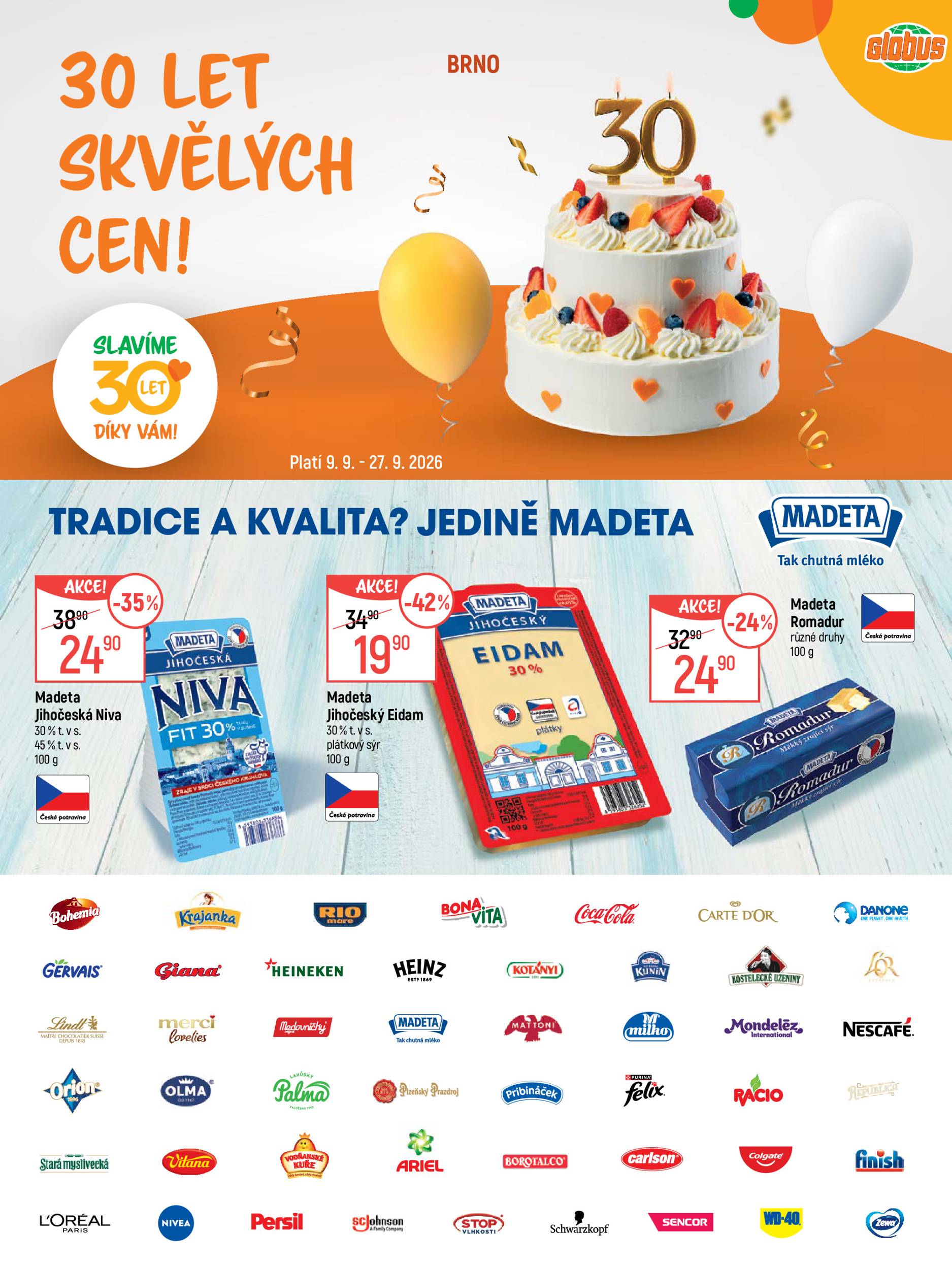 Globus - Brno leták na příští týden od středy 09.09.2026 do neděle 27.09.2026
