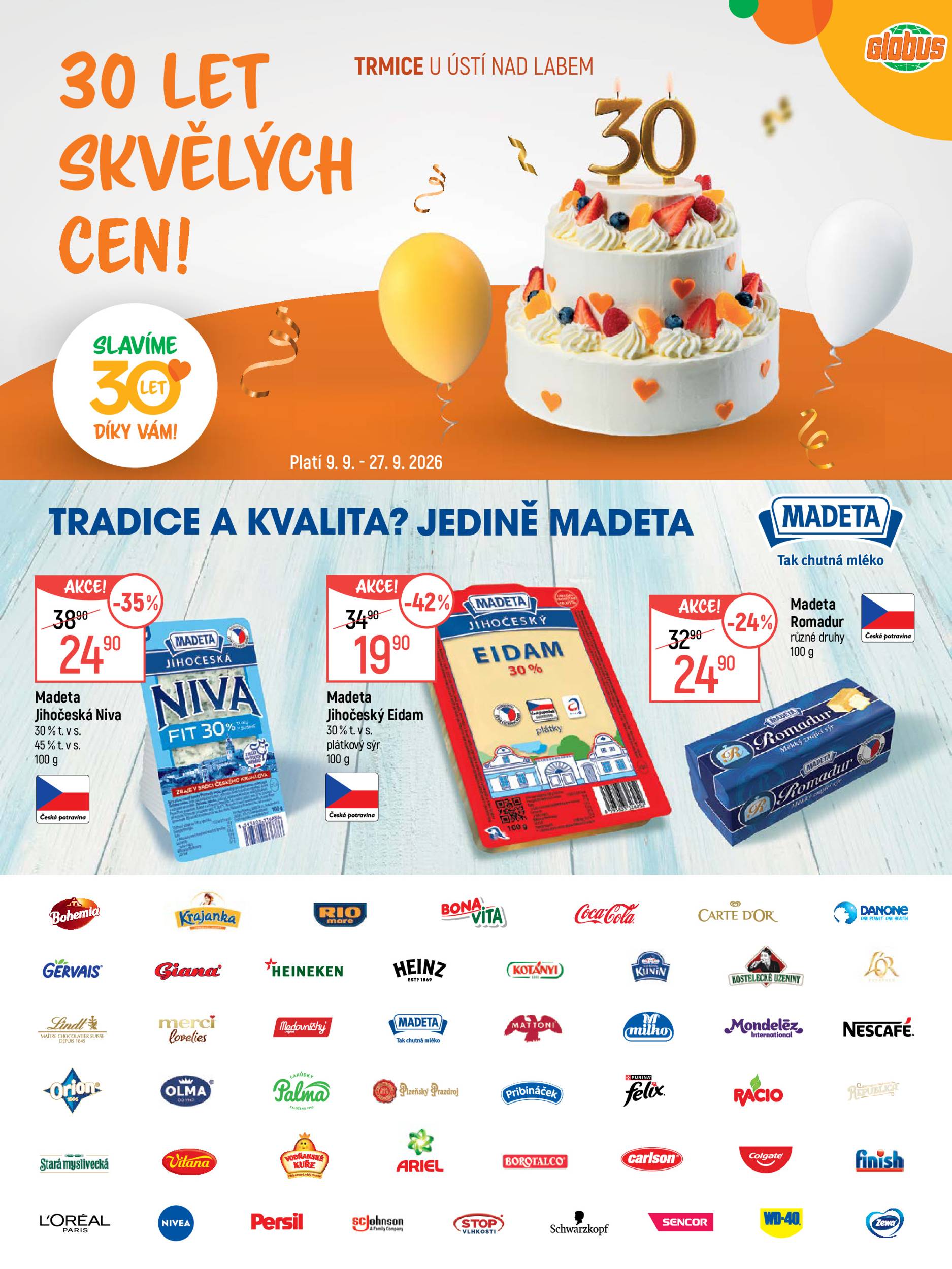 Globus - Trmice u Ústí nad Labem leták na příští týden od středy 09.09.2026 do neděle 27.09.2026