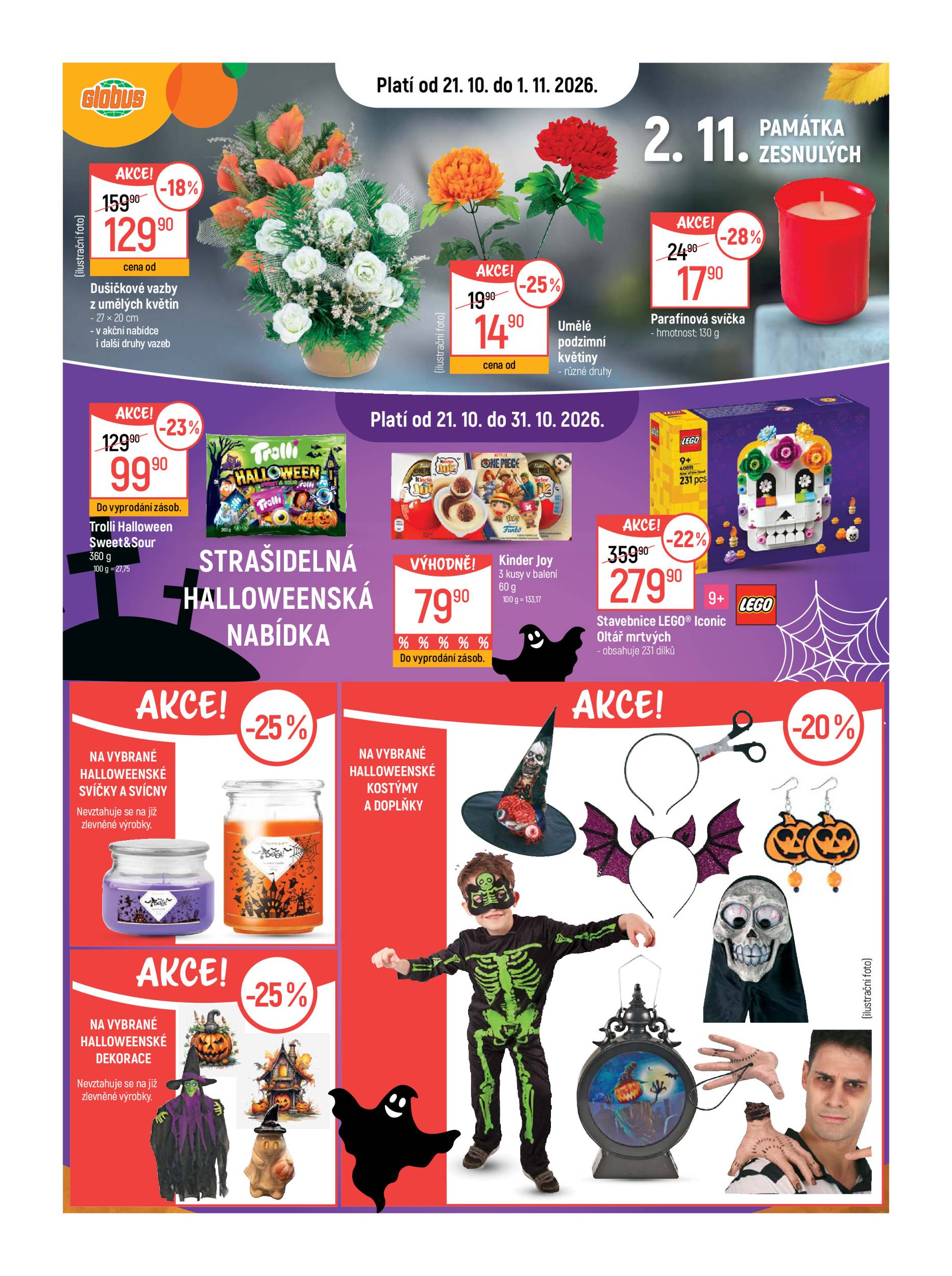 Globus - Halloween leták na příští týden od středy 21.10.2026 do neděle 01.11.2026