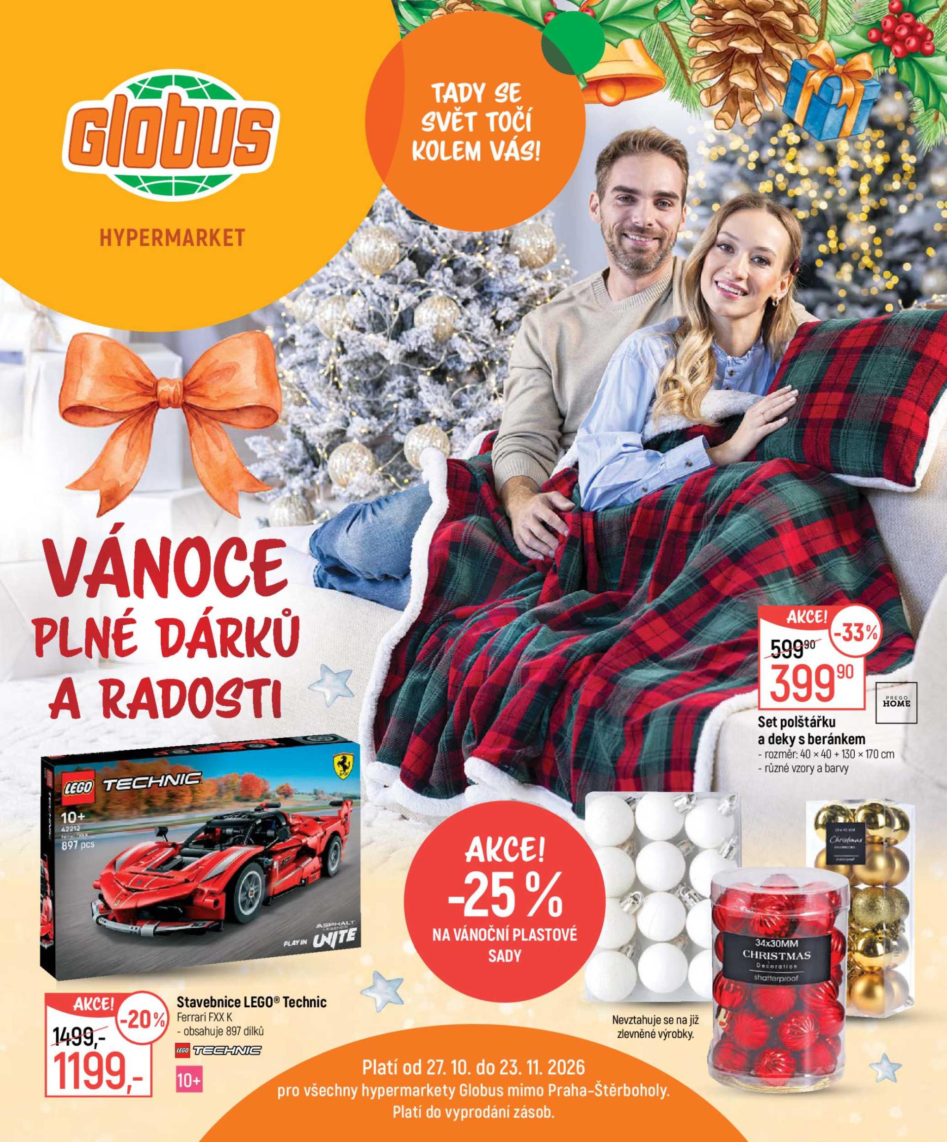 Globus - Vánoce plné dárků a radosti leták na příští týden od úterý 27.10.2026 do pondělí 23.11.2026