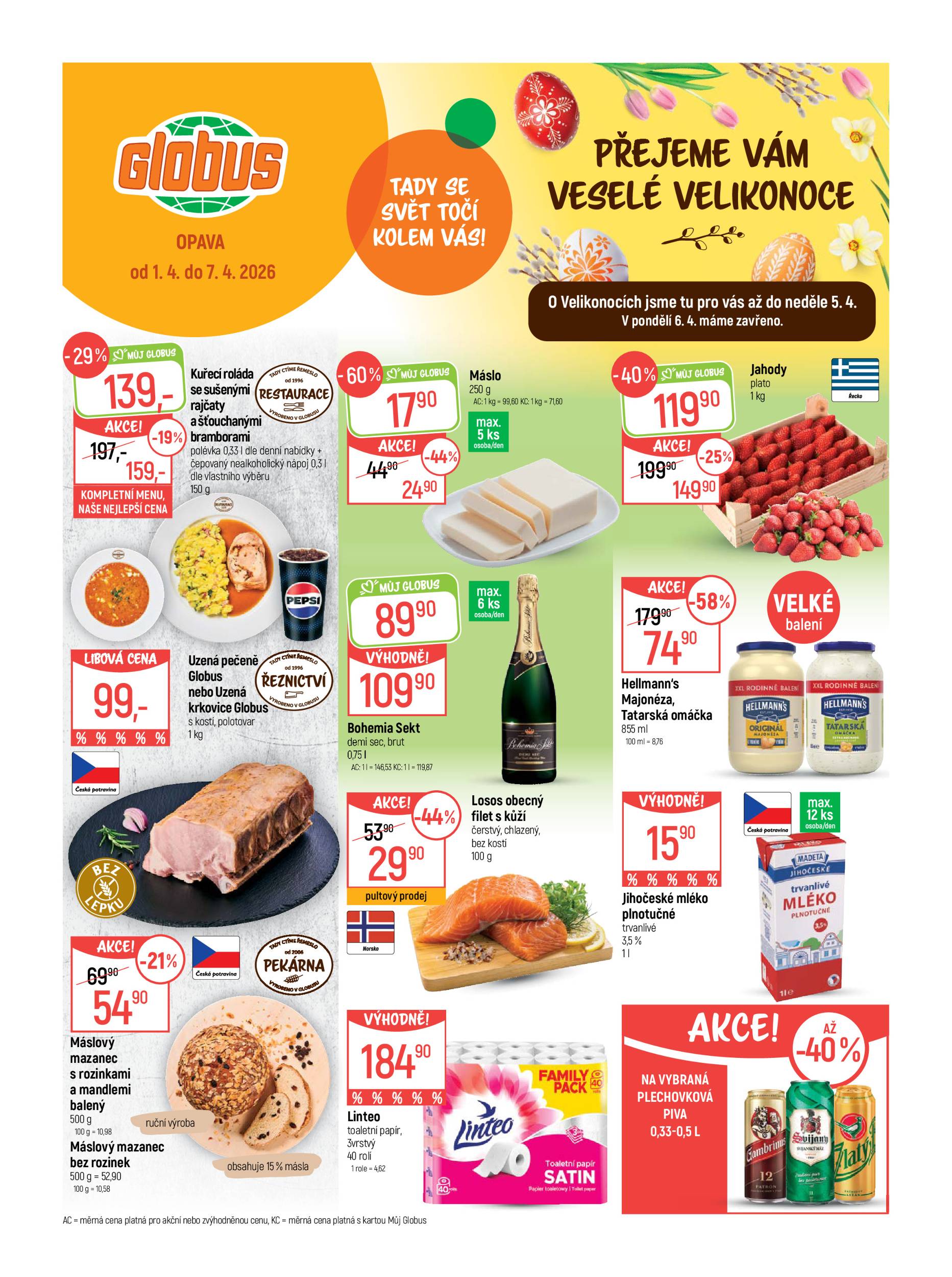 Globus - Opava leták platný od středy 01.04.2026 do úterý 07.04.2026
