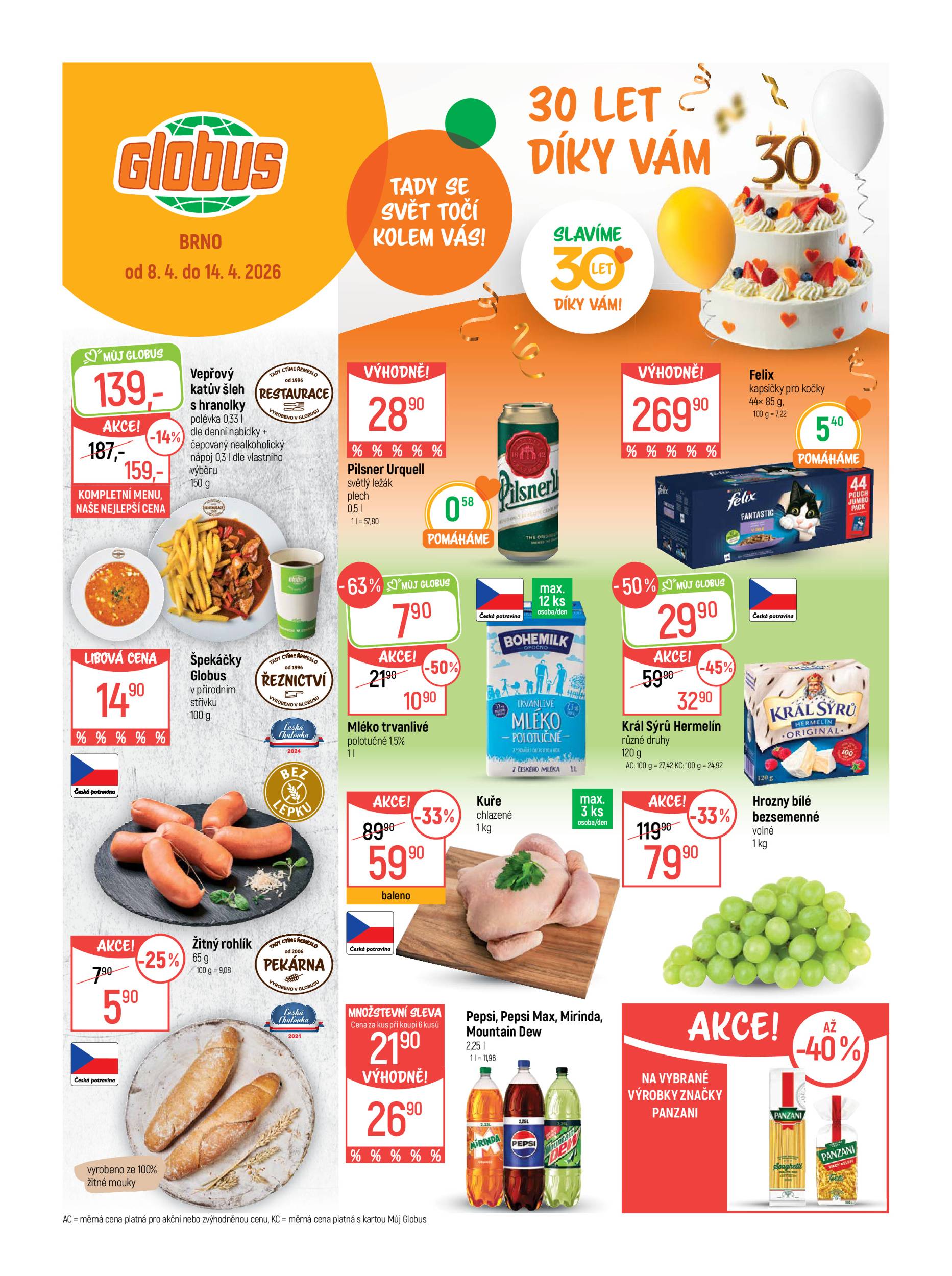 Globus - Brno leták platný od středy 08.04.2026 do úterý 14.04.2026
