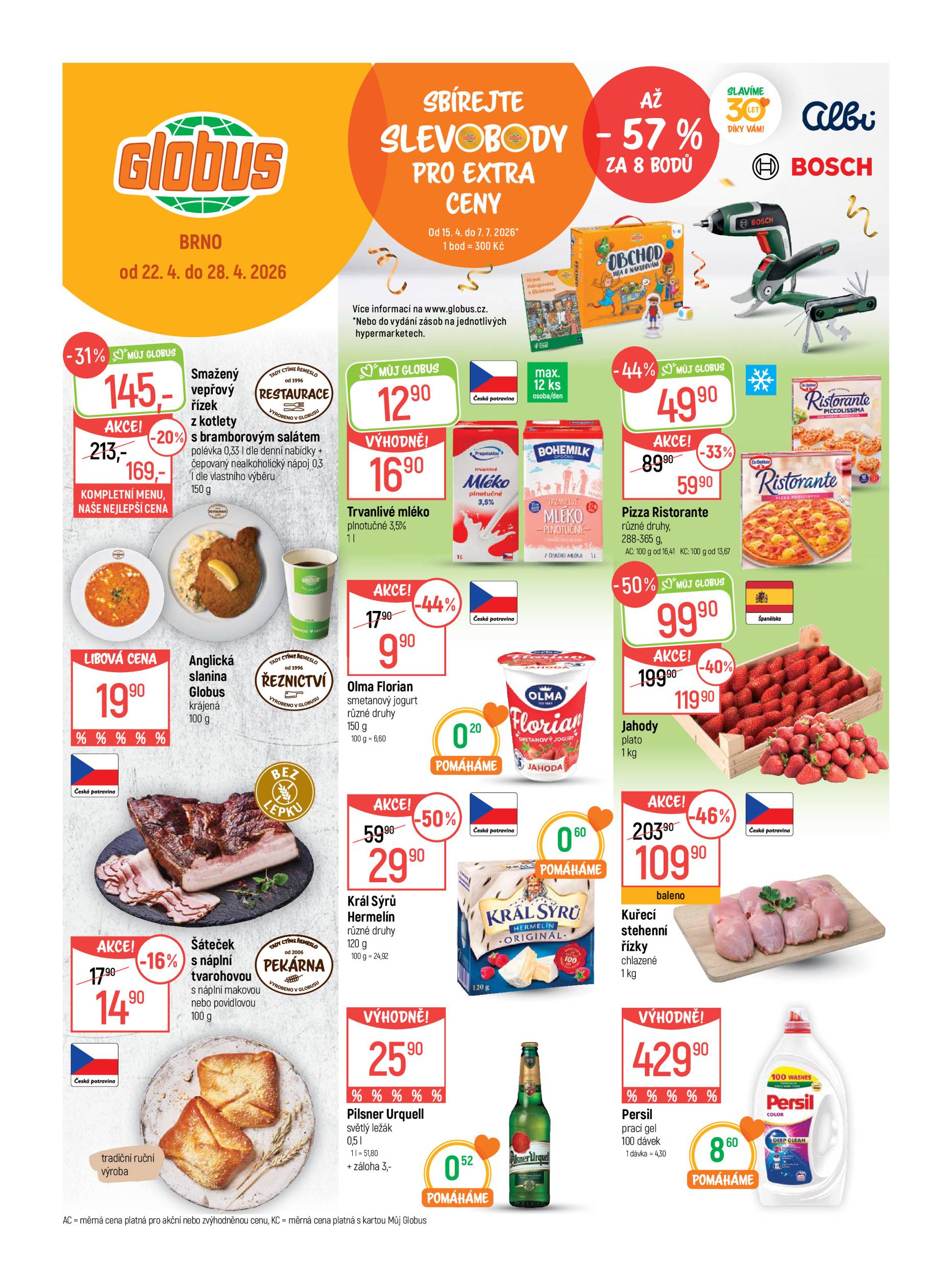 Globus - Brno leták na příští týden od středy 22.04.2026 do úterý 28.04.2026