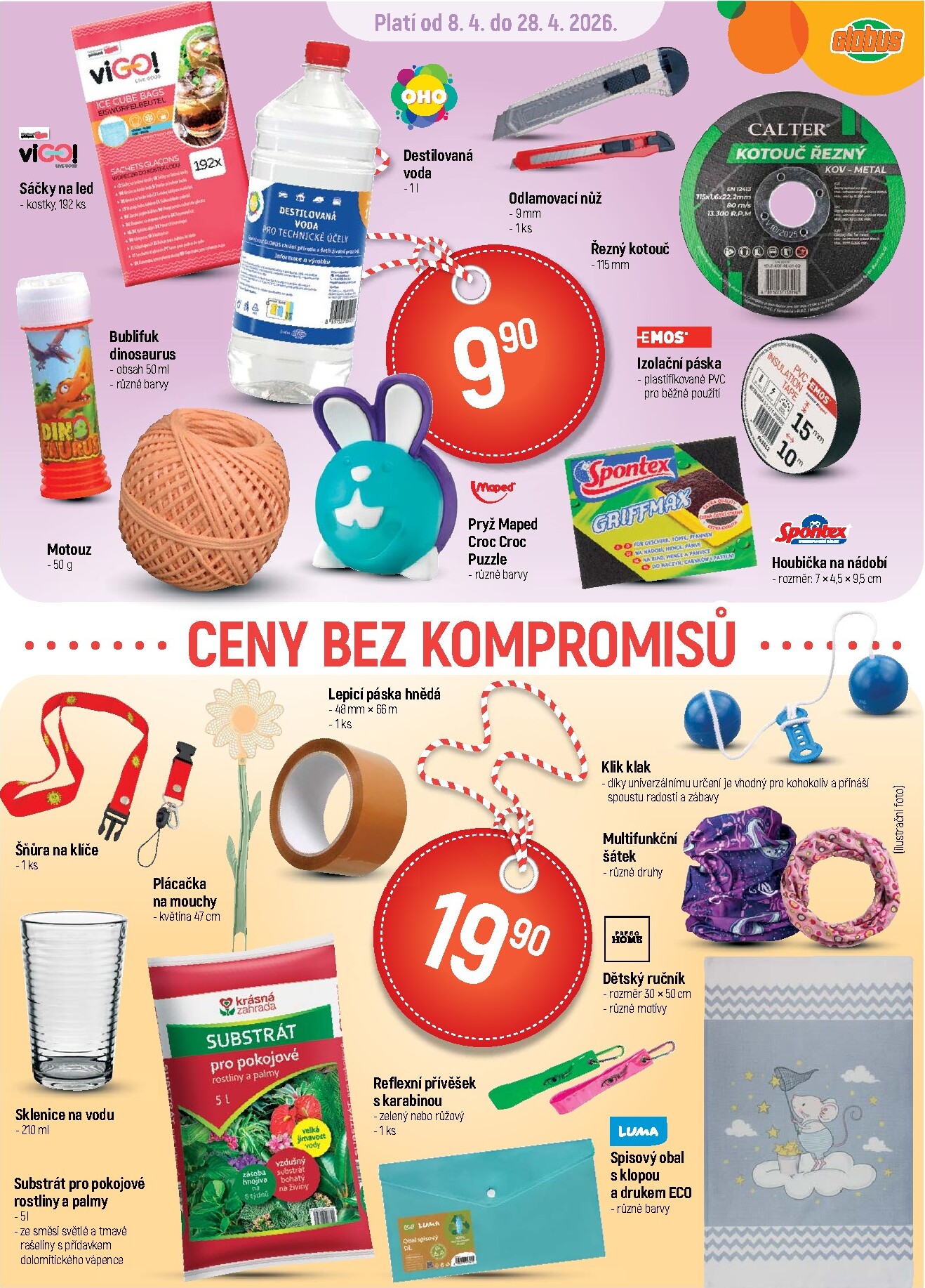 Aktuální Globus - Ceny bez kompromisů leták platný od středy 08.04.2026 do úterý 28.04.2026